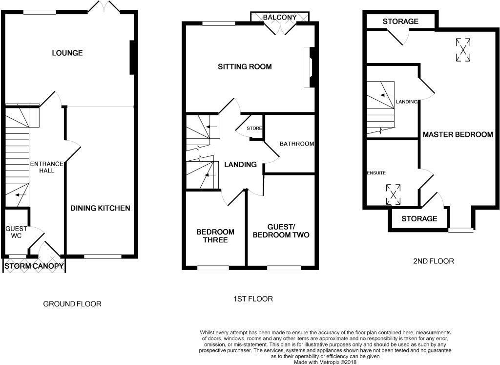 Floorplan of 3 bedroom Semi Detached House for sale, Lister Grove, Blythe Bridge, Staffordshire, ST11