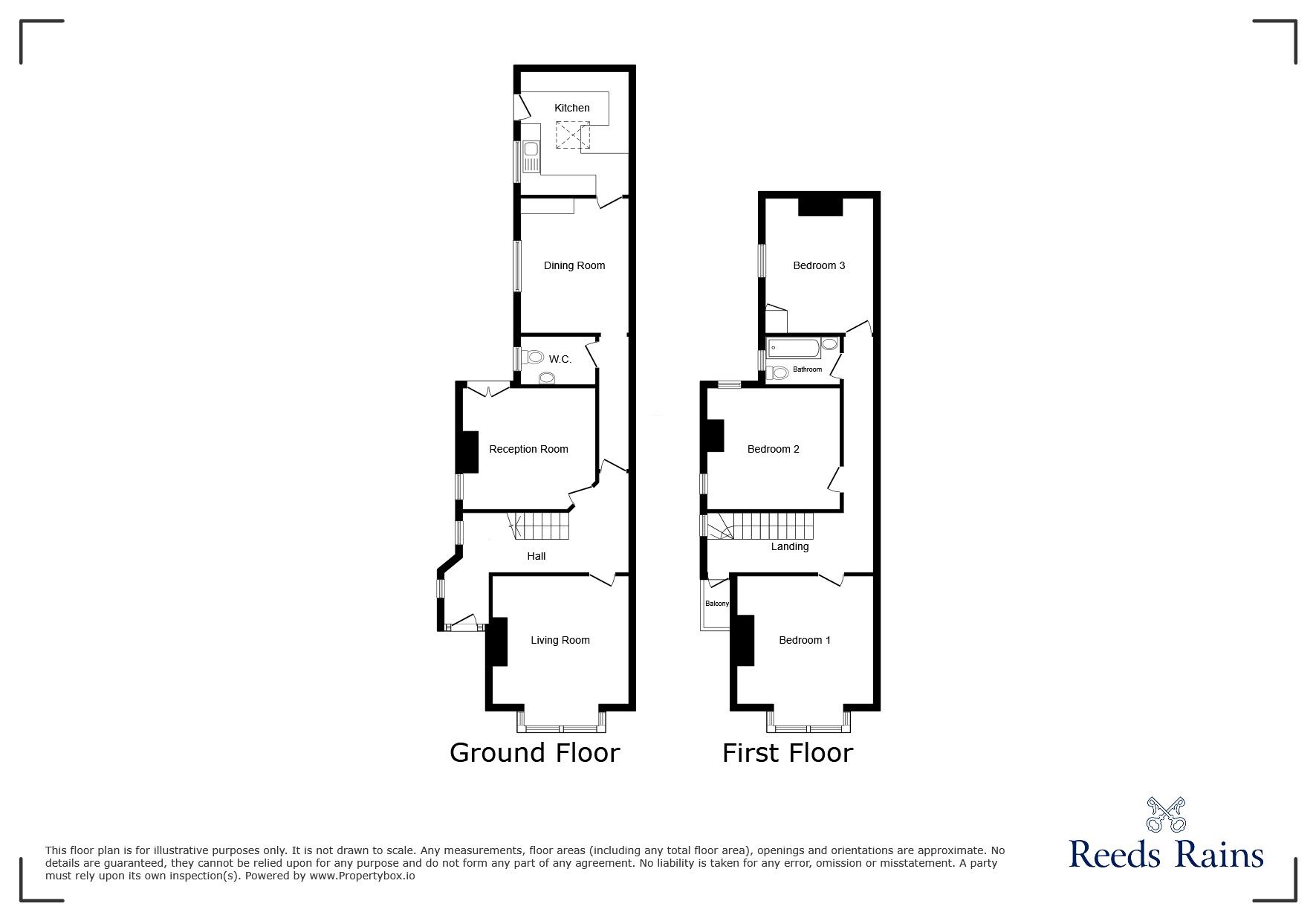 Floorplan of 3 bedroom Semi Detached House for sale, Victoria Park Road, Stoke-on-Trent, Staffordshire, ST6