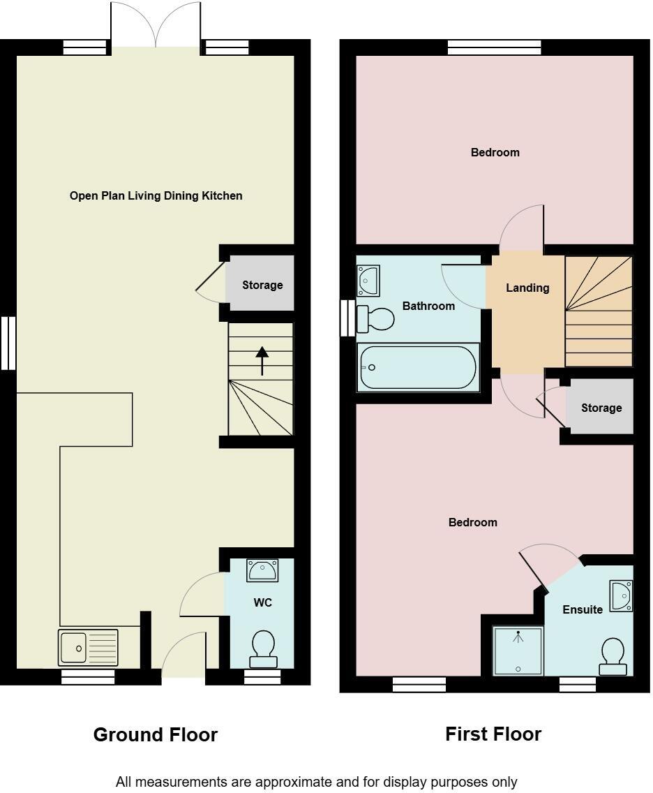 Floorplan of 2 bedroom Semi Detached House for sale, St. Peters Way, Stoke-on-Trent, Staffordshire, ST4