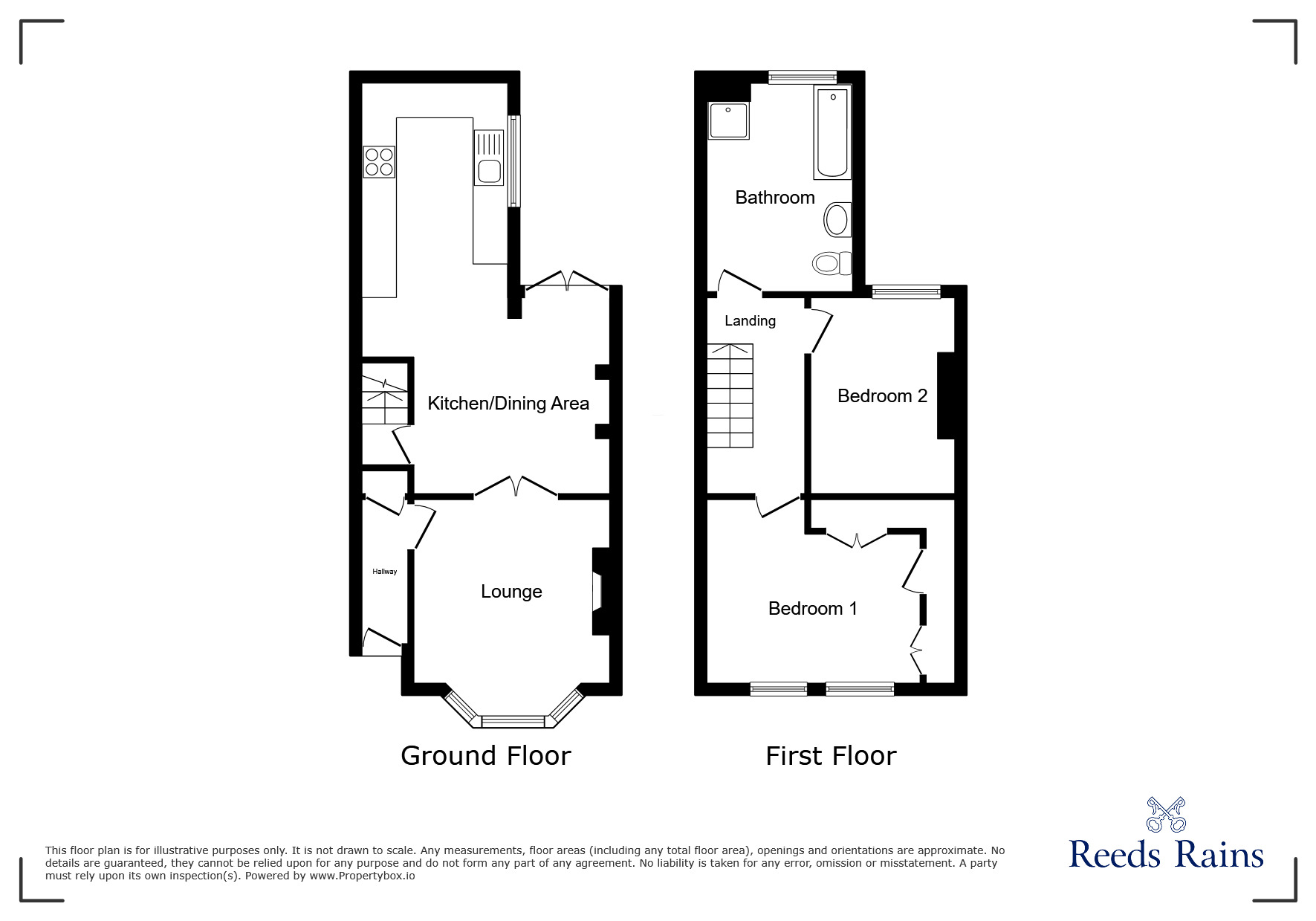 Floorplan of 2 bedroom Mid Terrace House for sale, Birches Head Road, Stoke-on-Trent, Staffordshire, ST1
