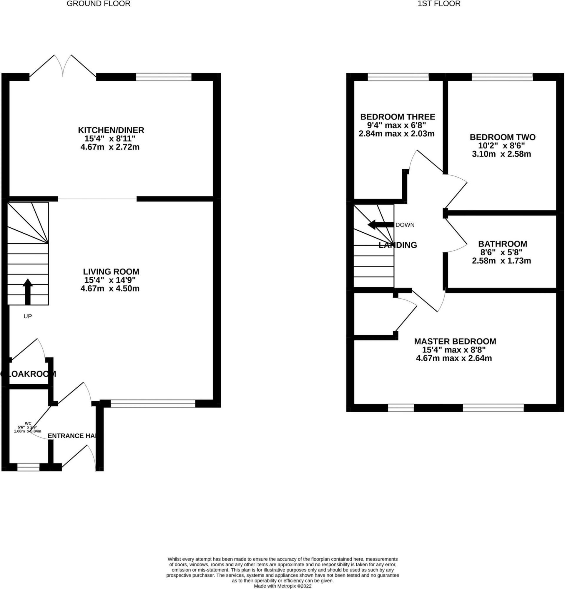 Floorplan of 3 bedroom Semi Detached House for sale, Dovecote Place, Stoke-on-Trent, Staffordshire, ST3