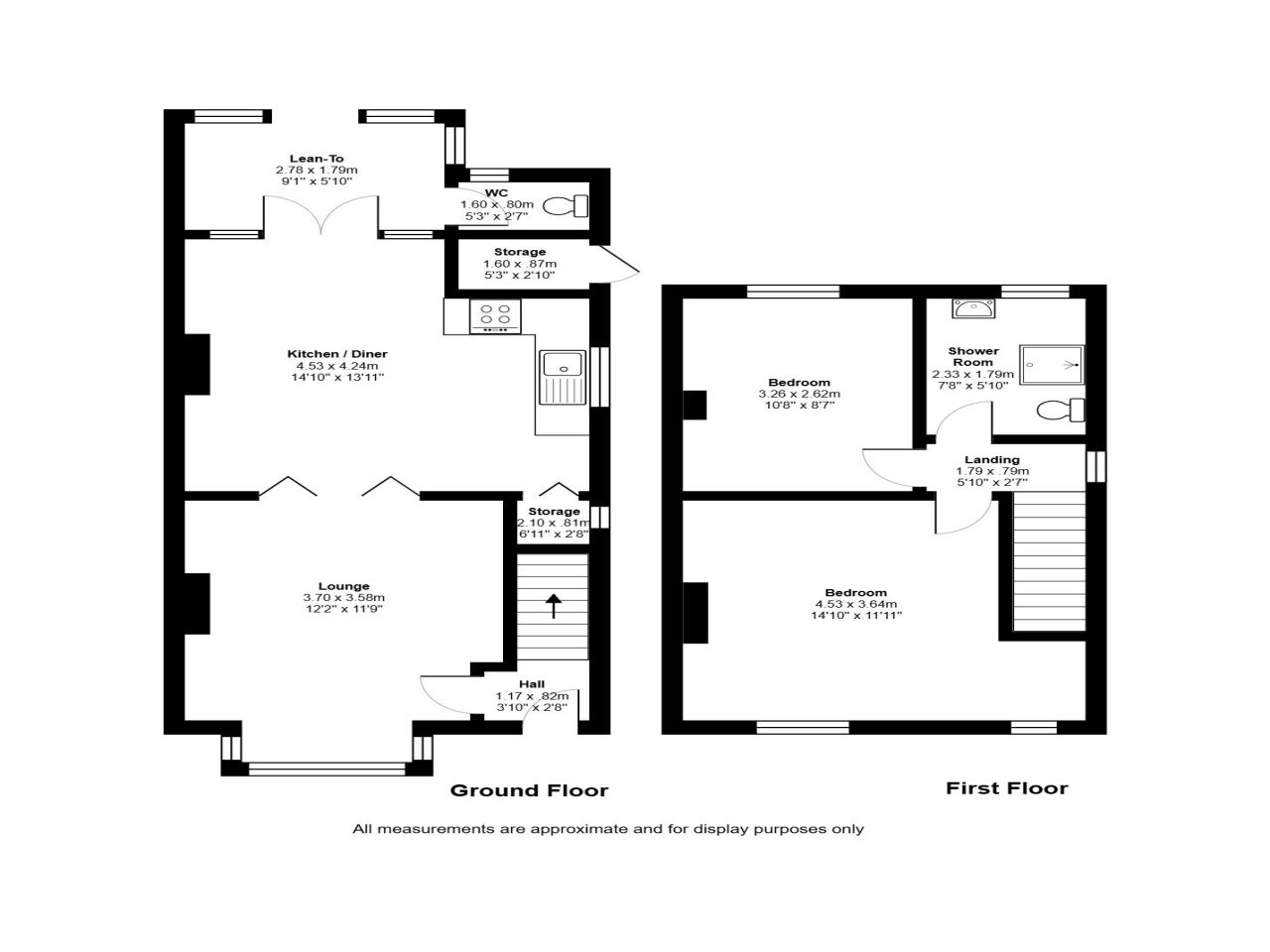 Floorplan of 2 bedroom Semi Detached House to rent, Dividy Road, Stoke-on-Trent, Staffordshire, ST2