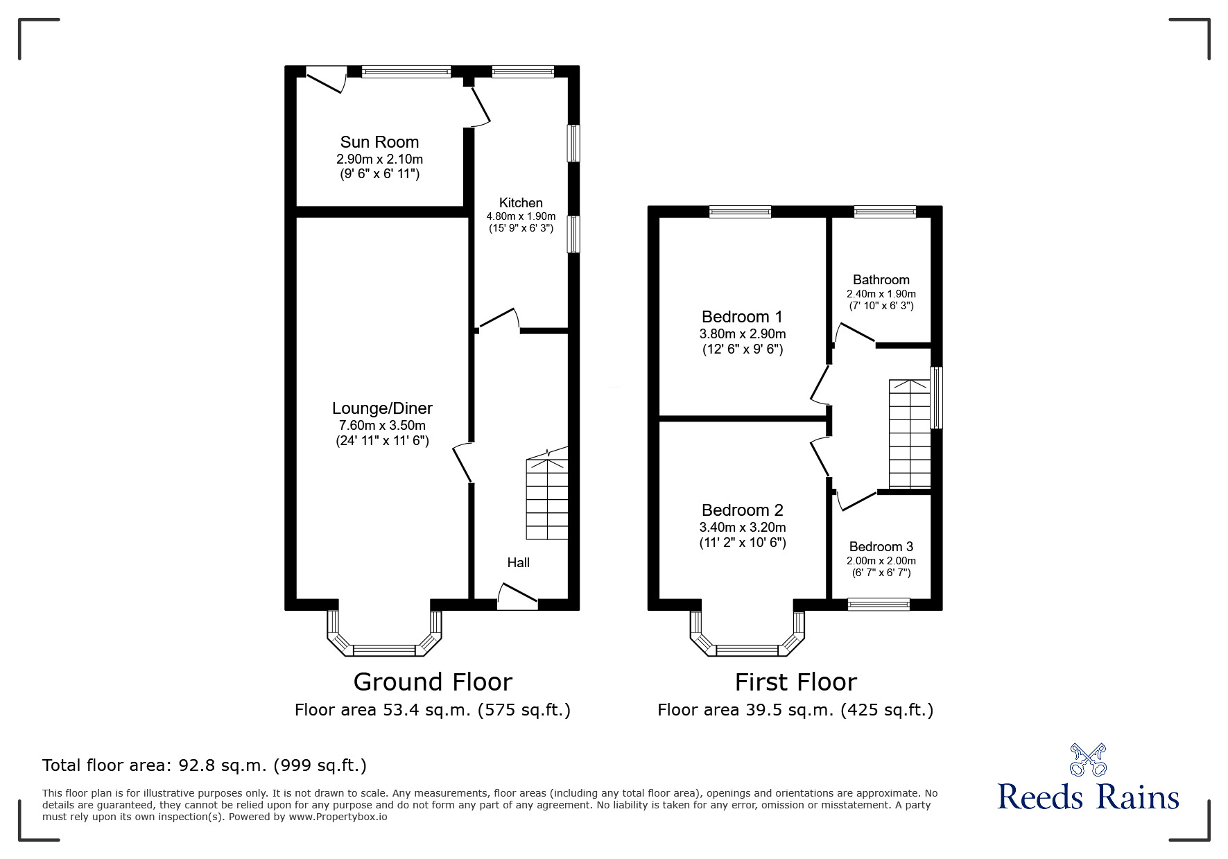 Floorplan of 3 bedroom Semi Detached House for sale, Kelvin Avenue, Stoke-on-Trent, Staffordshire, ST1