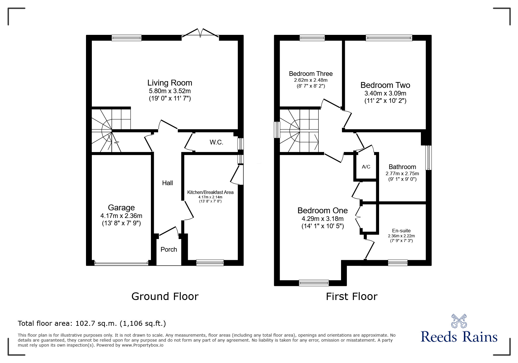 Floorplan of 3 bedroom Detached House for sale, Forefield Grove, Stoke-on-Trent, Staffordshire, ST2