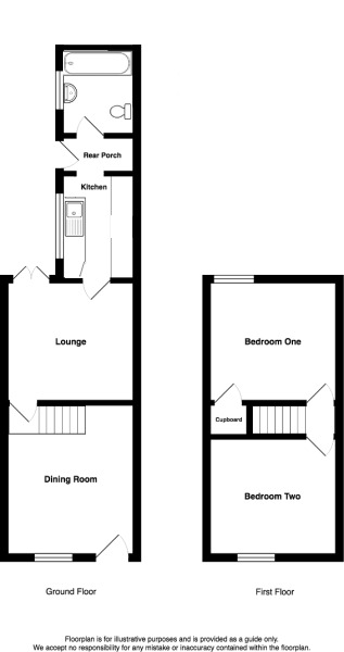 Floorplan of 2 bedroom Mid Terrace House to rent, Camp Road, Stoke-on-Trent, Staffordshire, ST6
