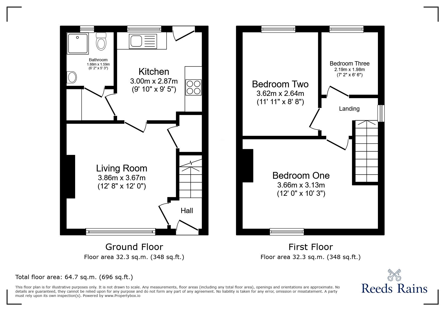 Floorplan of 3 bedroom Semi Detached House to rent, Camoys Road, Stoke-on-Trent, Staffordshire, ST6