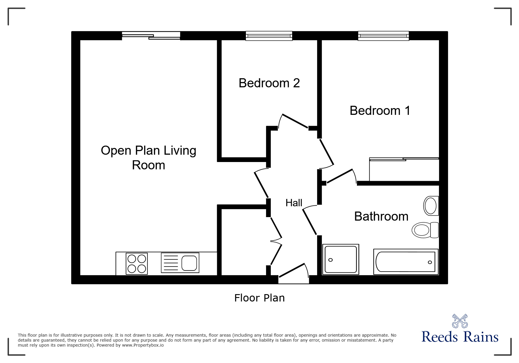 Floorplan of 2 bedroom Flat to rent, Federation Road, Stoke-on-Trent, Staffordshire, ST6