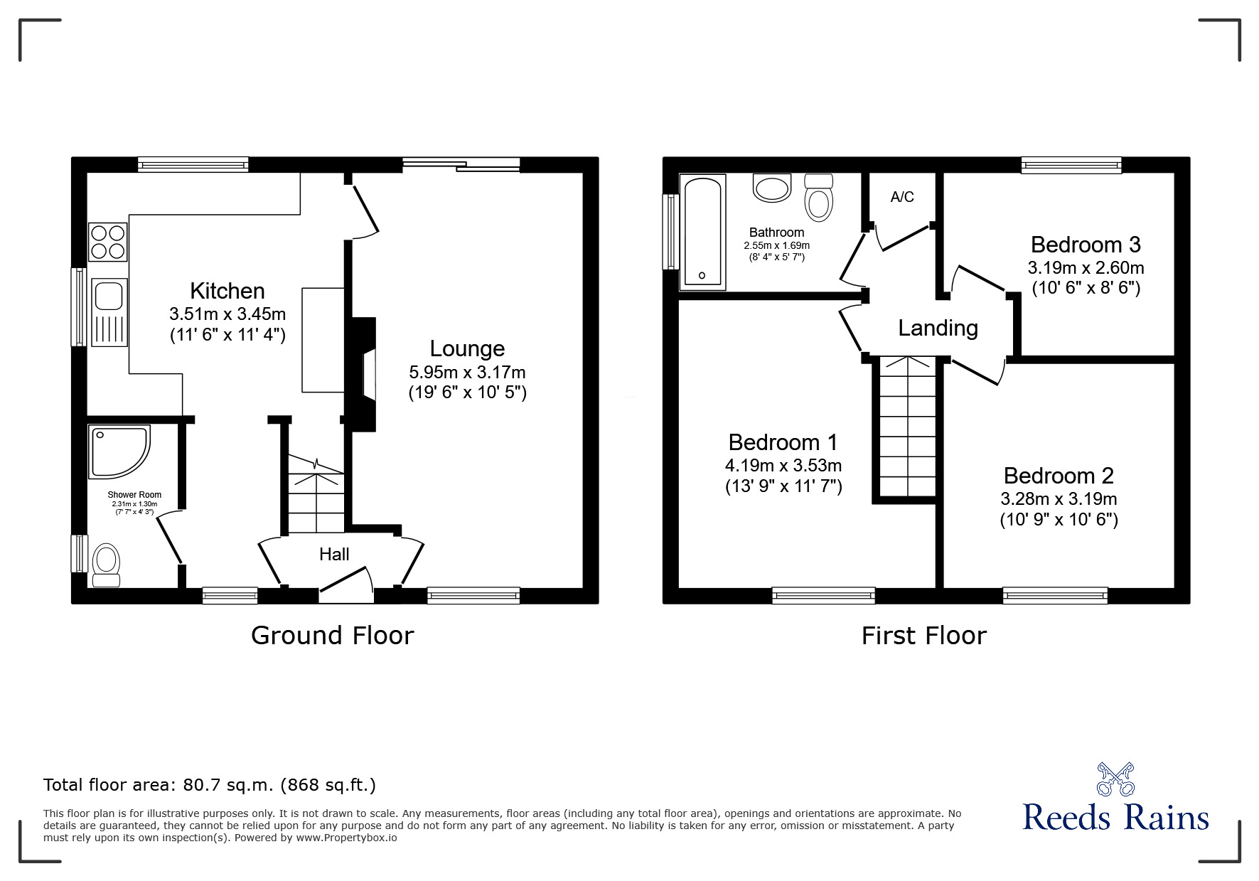 Floorplan of 3 bedroom Semi Detached House for sale, Hollowood Walk, Stoke-on-Trent, Staffordshire, ST6