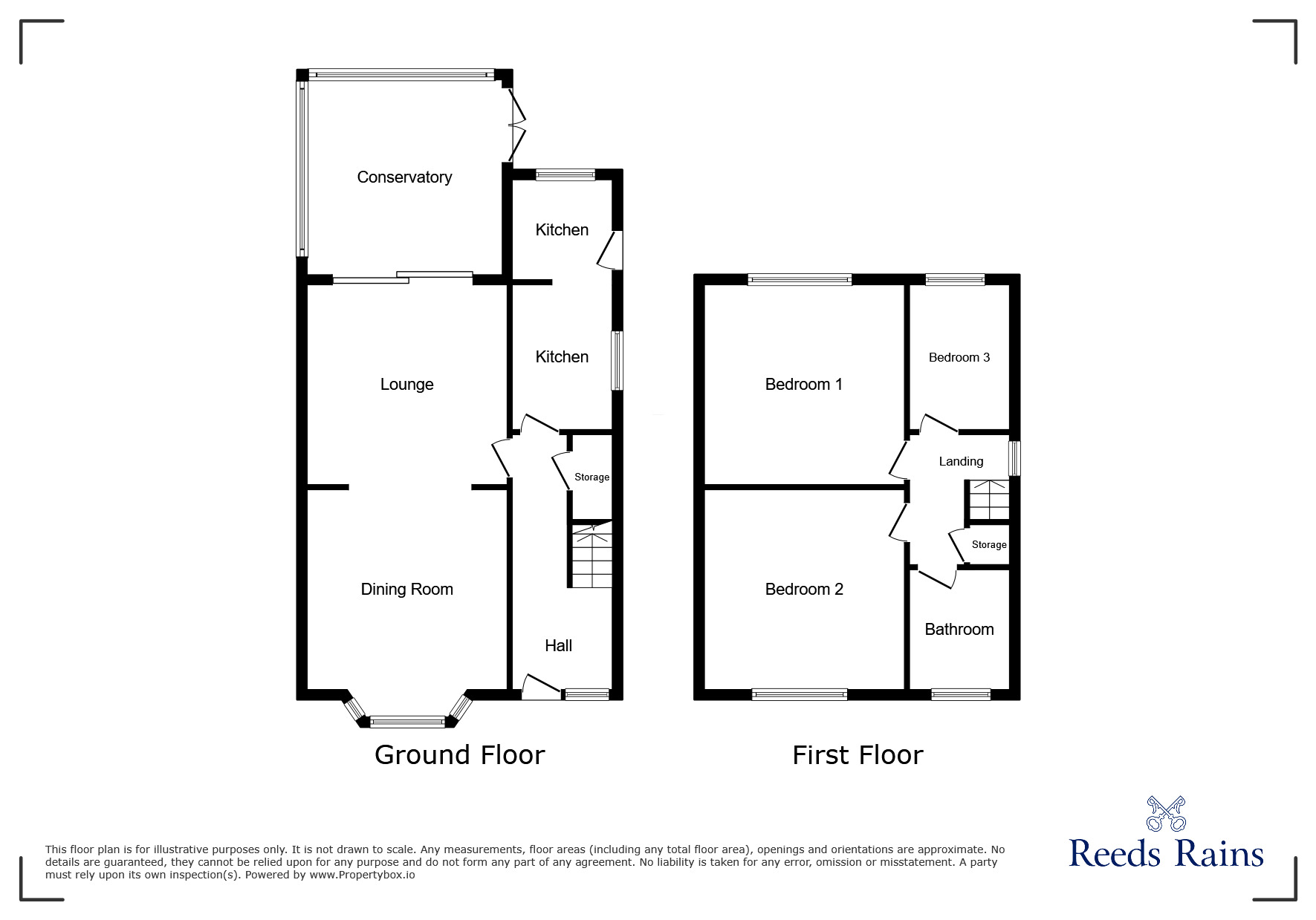 Floorplan of 3 bedroom Semi Detached House for sale, Hanley Road, Stoke-on-Trent, Staffordshire, ST1