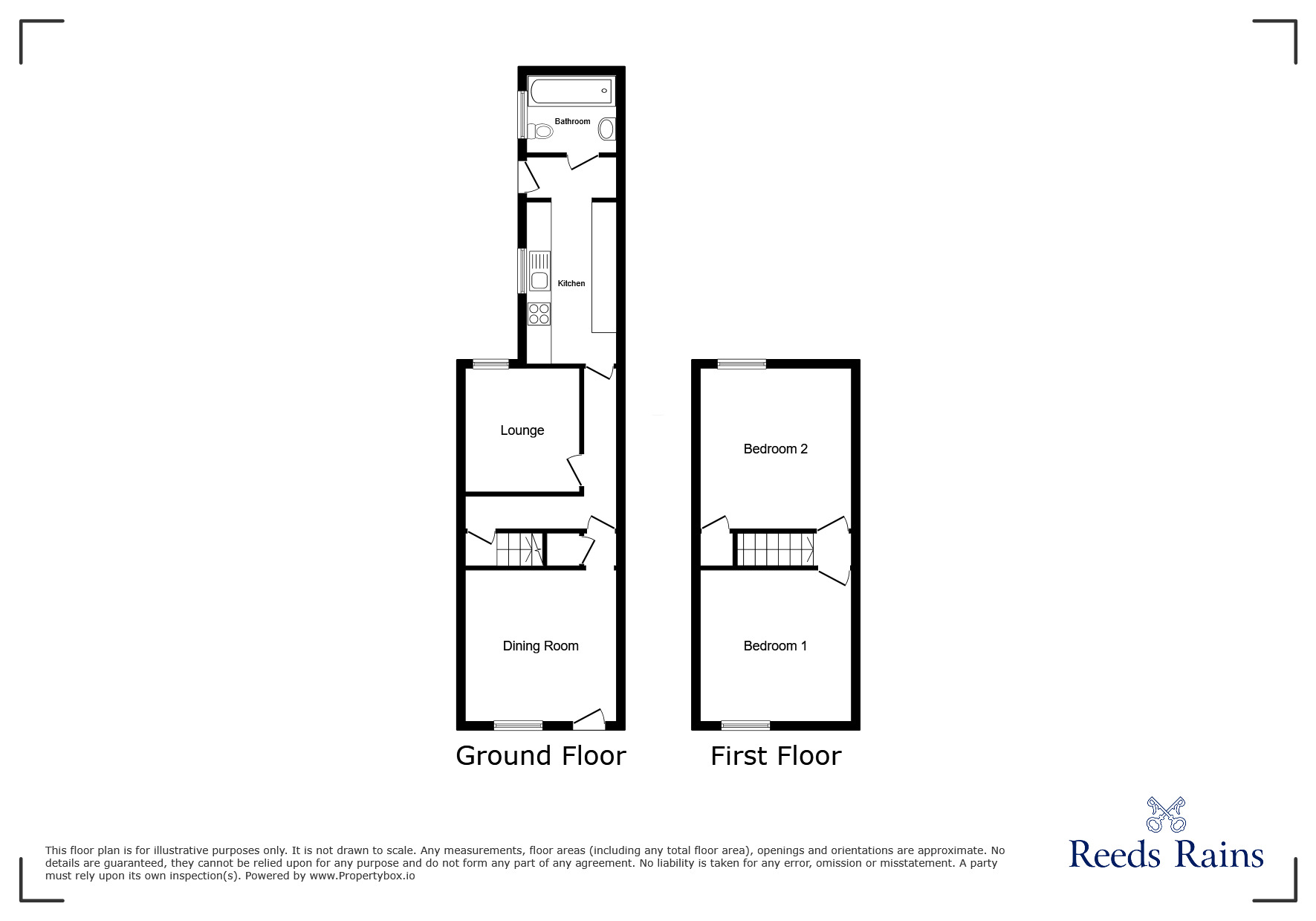 Floorplan of 2 bedroom Mid Terrace House for sale, Alma Street, Stoke-on-Trent, Staffordshire, ST4