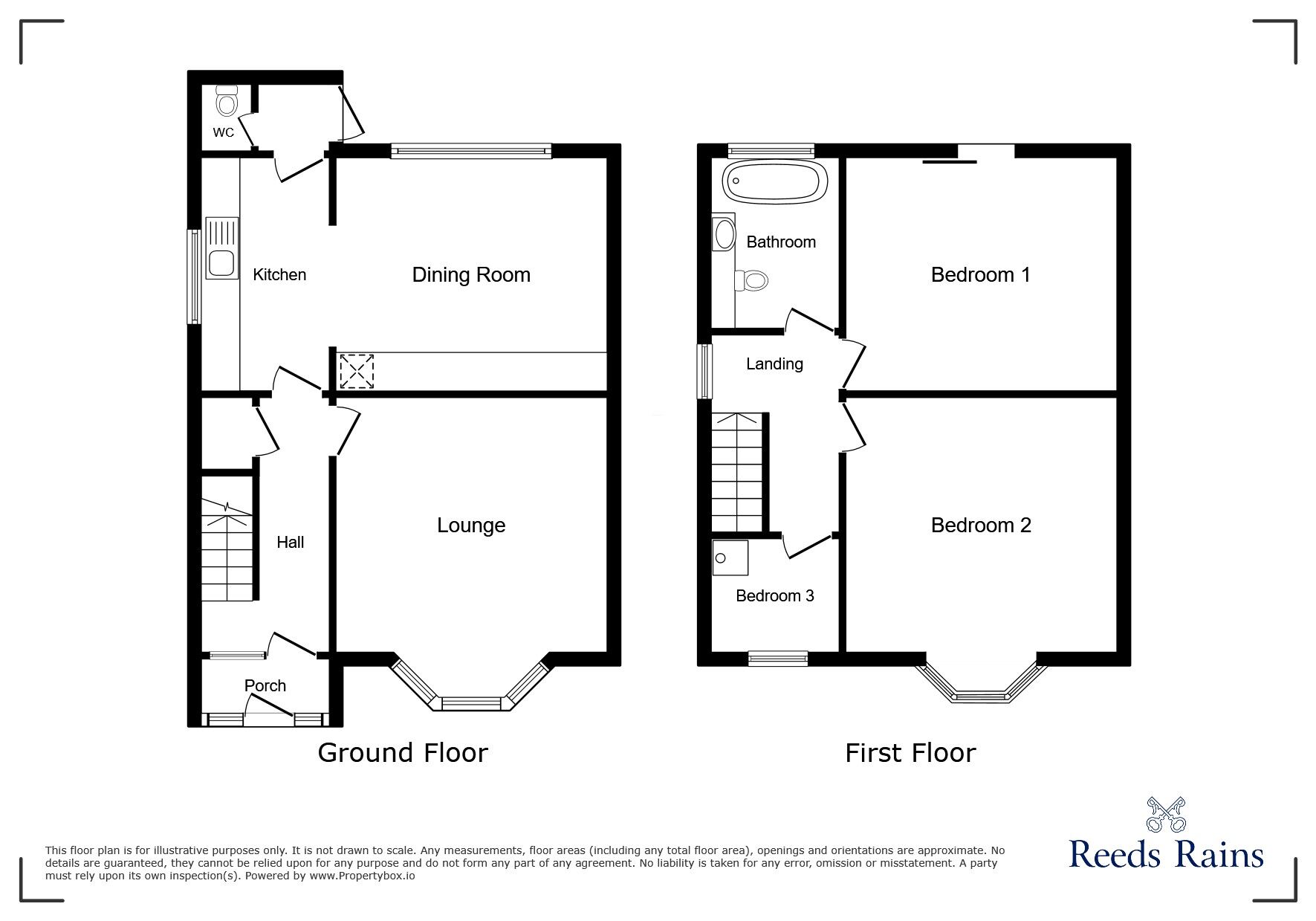 Floorplan of 3 bedroom Semi Detached House for sale, Birches Head Road, Stoke-on-Trent, Staffordshire, ST1