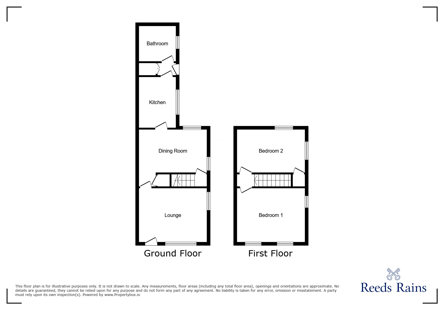 Floorplan of 2 bedroom Mid Terrace House for sale, Hitchman Street, Stoke-on-Trent, Staffordshire, ST4