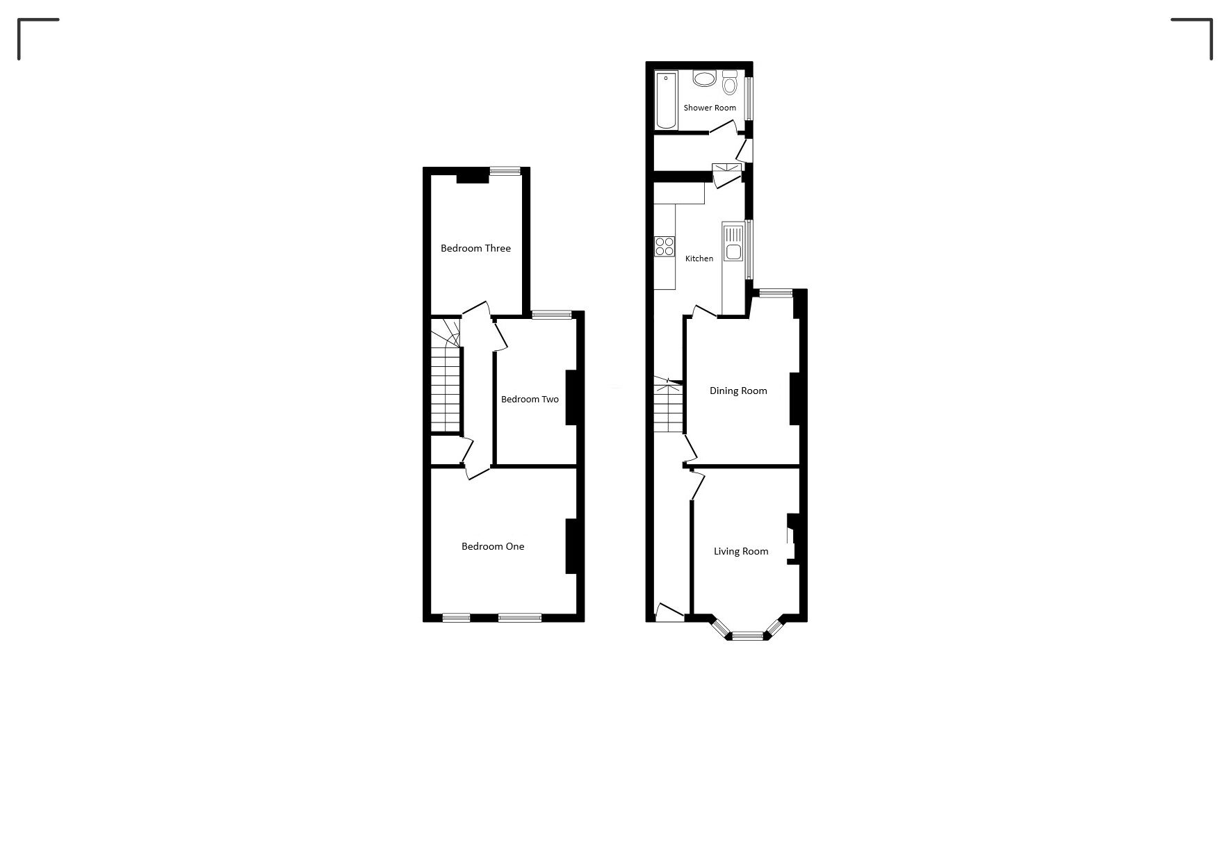 Floorplan of 3 bedroom Mid Terrace House for sale, Birches Head Road, Stoke-on-Trent, Staffordshire, ST1