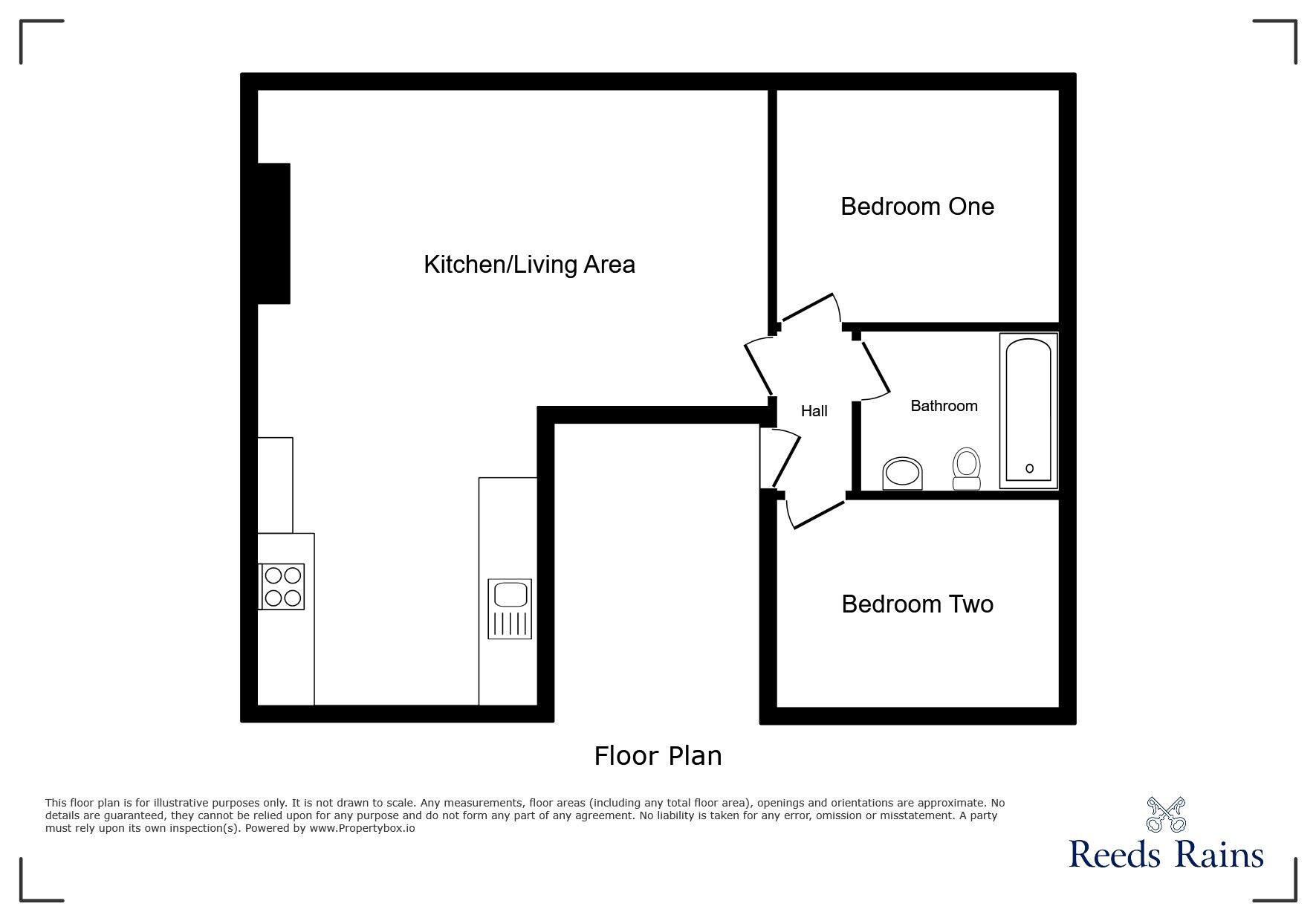 Floorplan of 2 bedroom Flat to rent, Pall Mall, Stoke-on-Trent, Staffordshire, ST1