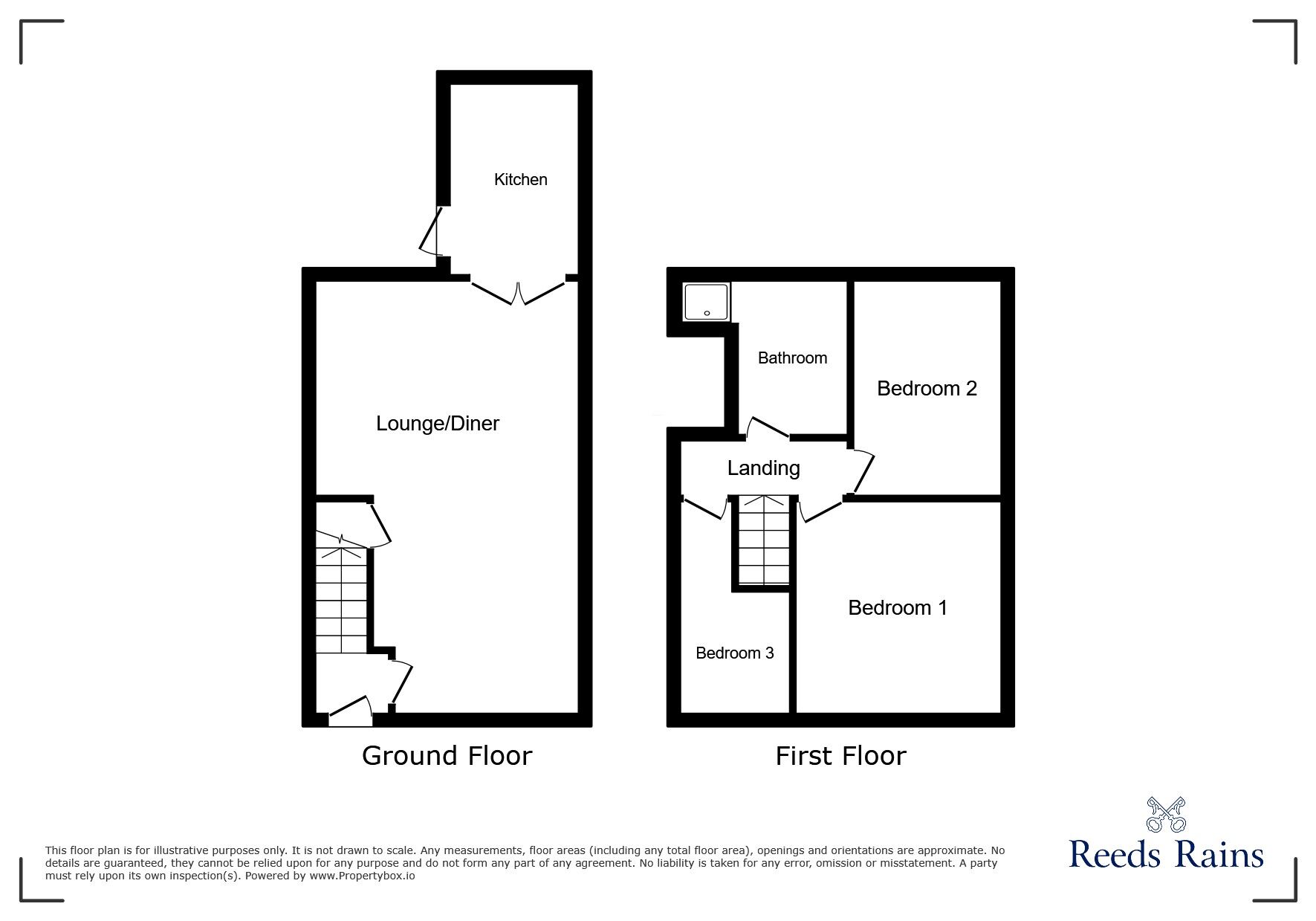 Floorplan of 3 bedroom Semi Detached House for sale, Cavour Street, Stoke-on-Trent, Staffordshire, ST1