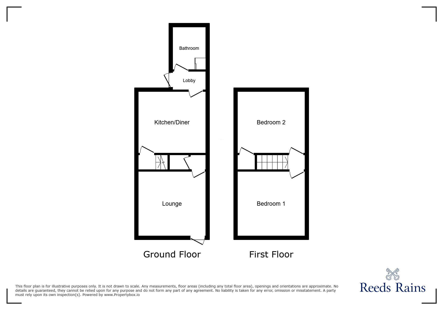 Floorplan of 2 bedroom Mid Terrace House to rent, Mynors Street, Stoke-on-Trent, Staffordshire, ST1