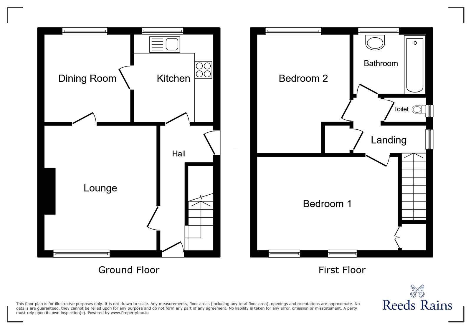 Floorplan of 2 bedroom Semi Detached House for sale, Sunnyside Avenue, Stoke-on-Trent, Staffordshire, ST6