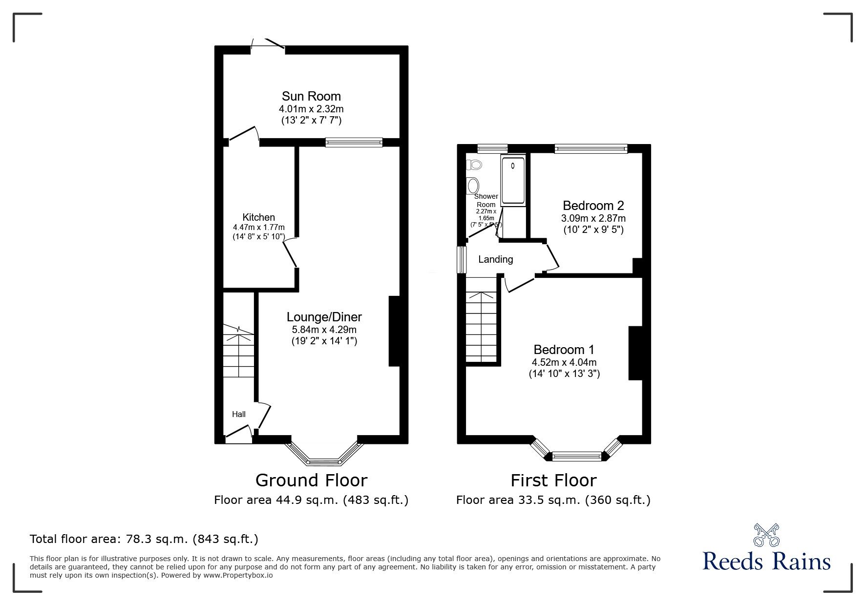 Floorplan of 2 bedroom Semi Detached House for sale, Cromer Road, Stoke-on-Trent, Staffordshire, ST1