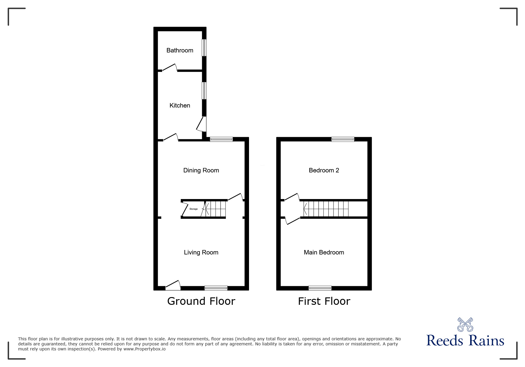 Floorplan of 2 bedroom Mid Terrace House for sale, Hillary Street, Stoke-on-Trent, Staffordshire, ST6