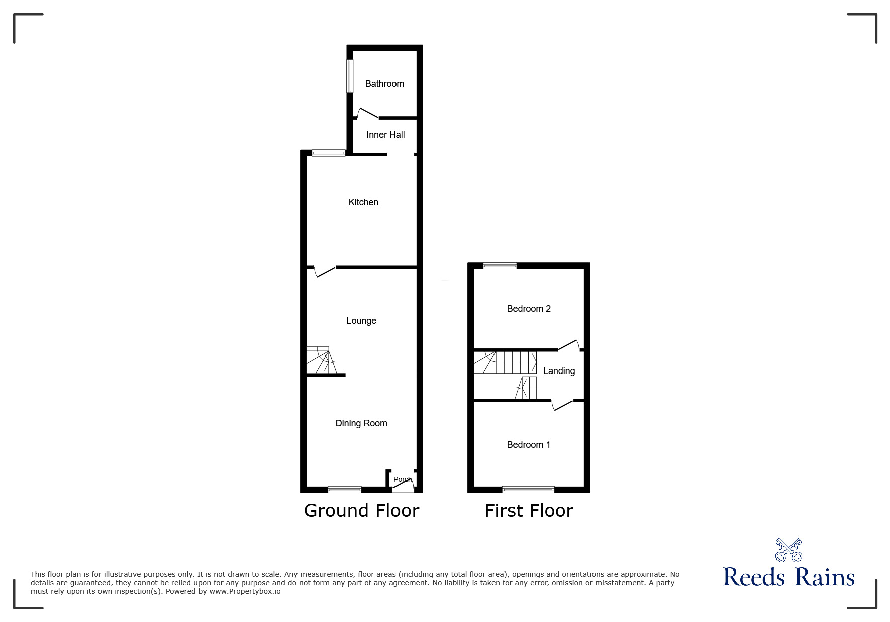 Floorplan of 2 bedroom Mid Terrace House for sale, Edgefield Road, Stoke-on-Trent, Staffordshire, ST3
