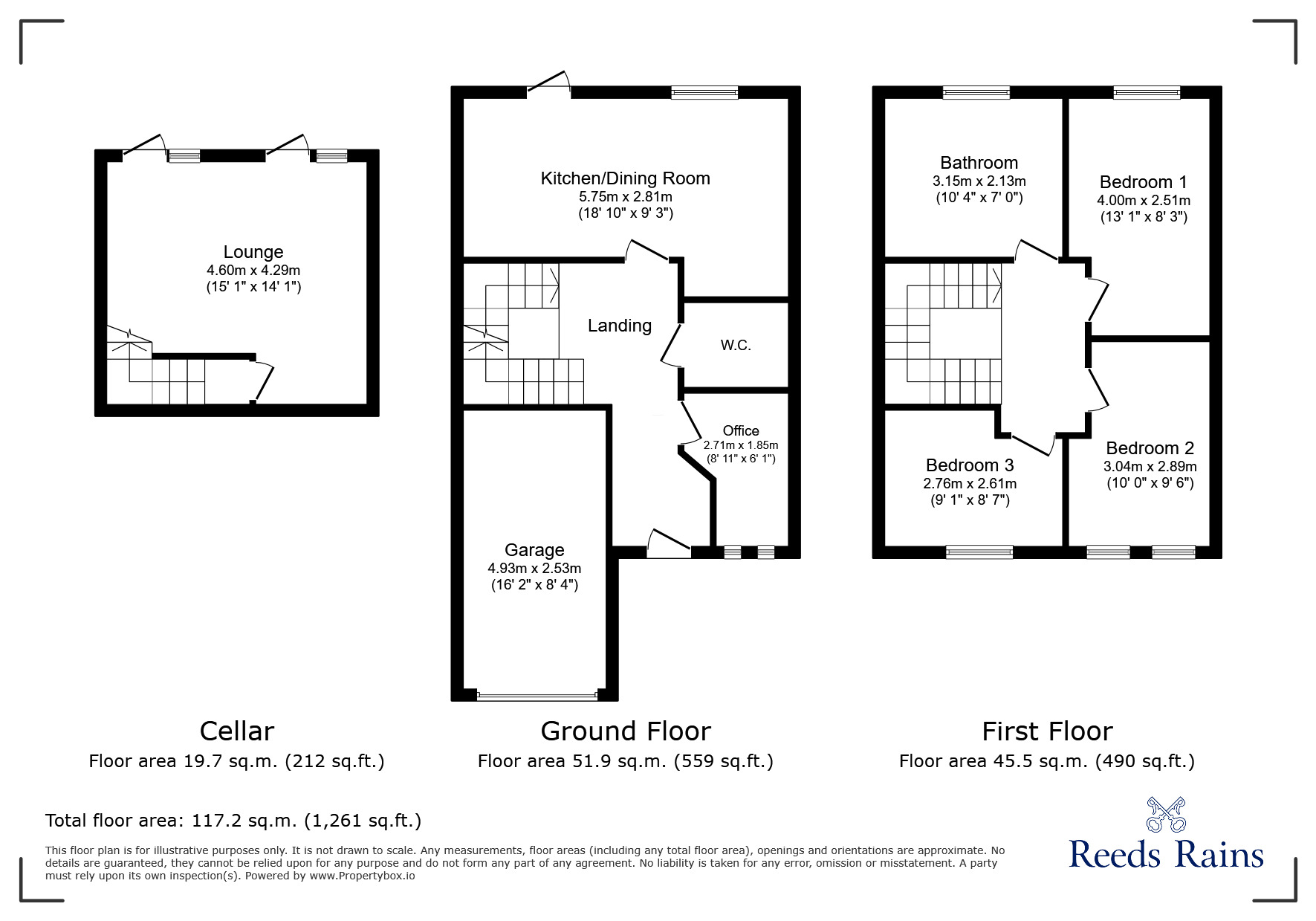 Floorplan of 3 bedroom Semi Detached House to rent, Rosedawn Close West, Stoke-on-Trent, Staffordshire, ST1