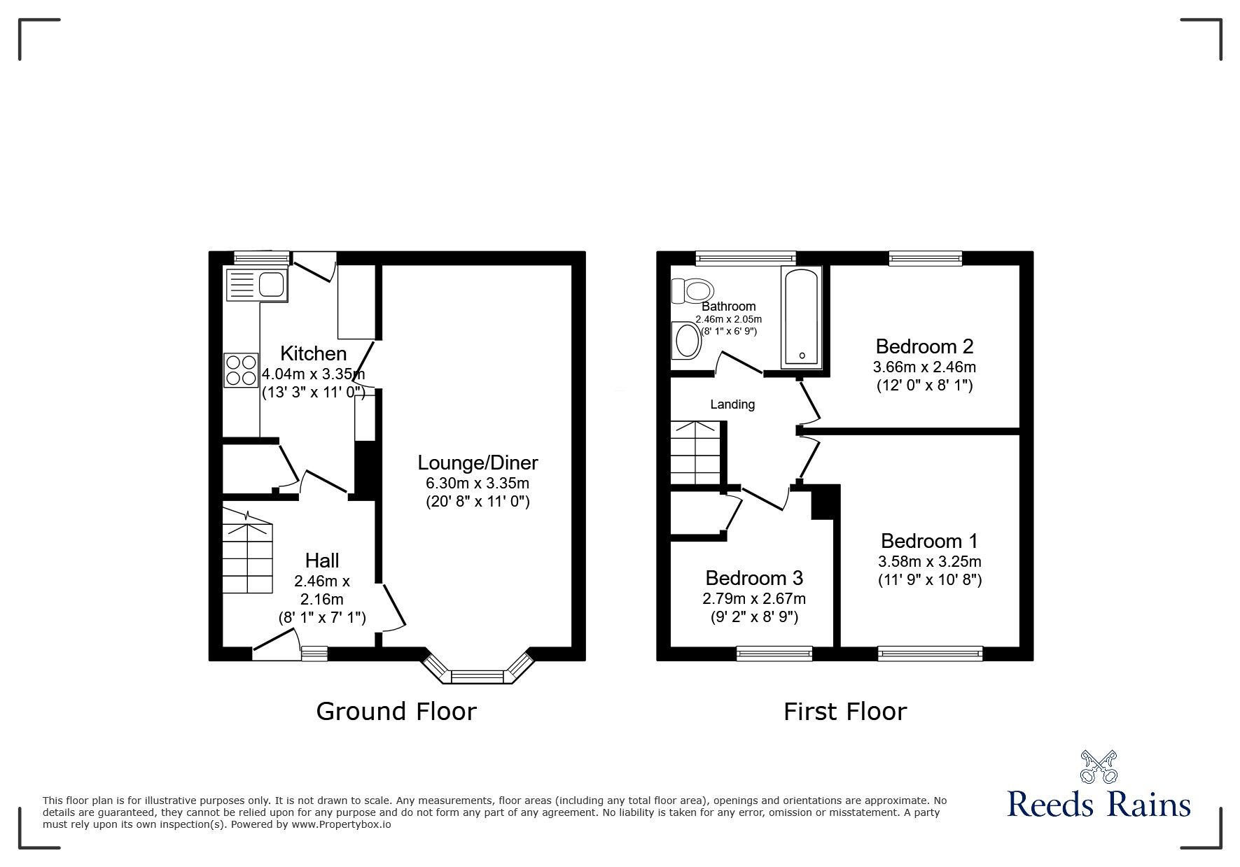 Floorplan of 3 bedroom Semi Detached House for sale, Gloucester Road, Kidsgrove, Staffordshire, ST7