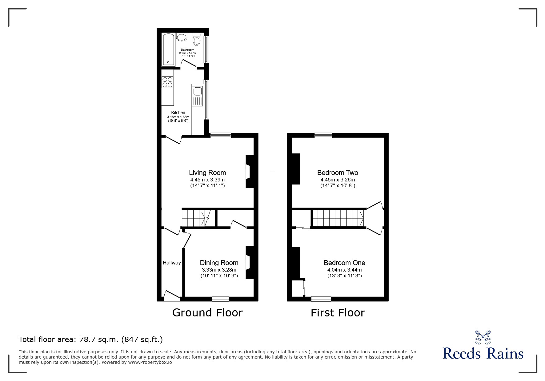 Floorplan of 2 bedroom Mid Terrace House for sale, Chell Street, Stoke-on-Trent, Staffordshire, ST1
