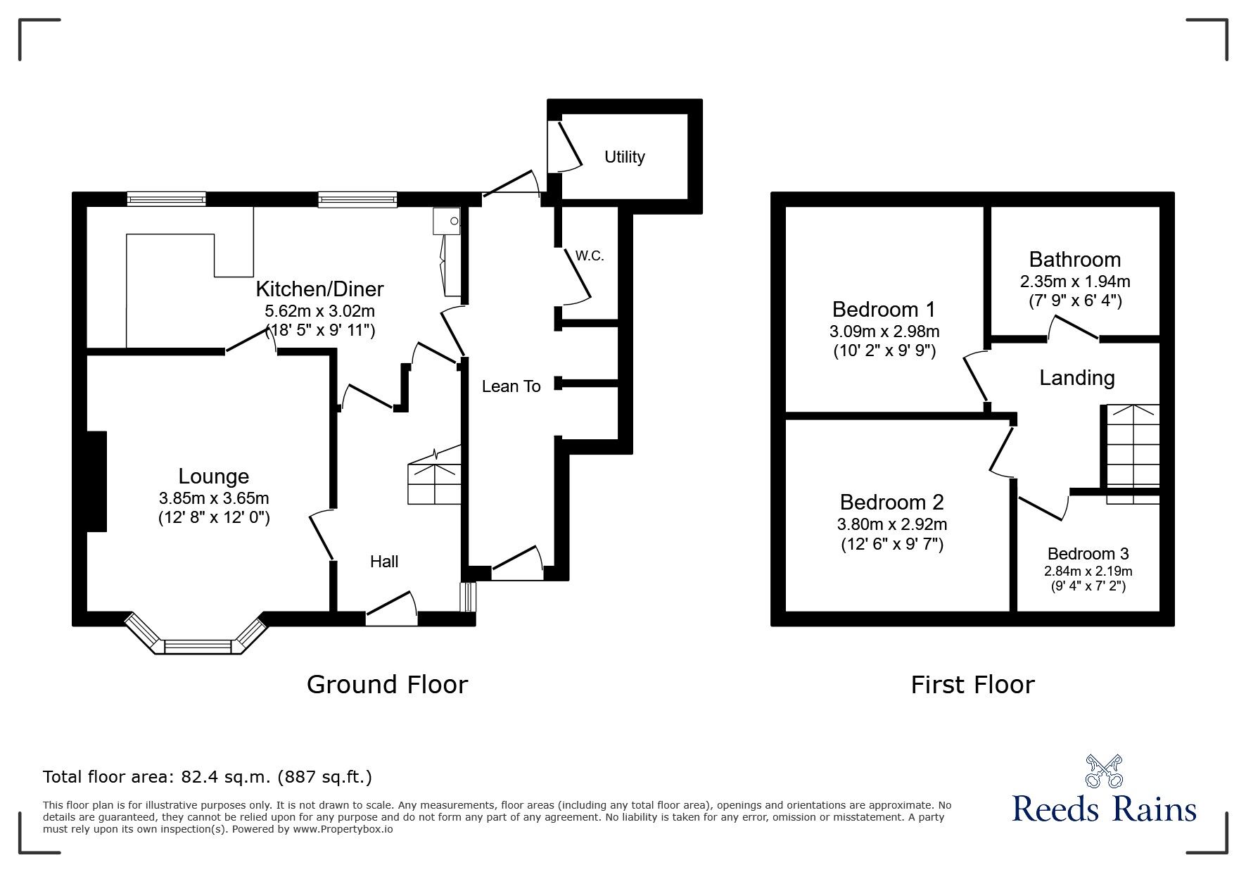 Floorplan of 3 bedroom Semi Detached House for sale, St. Marys Road, Stoke-on-Trent, Staffordshire, ST3