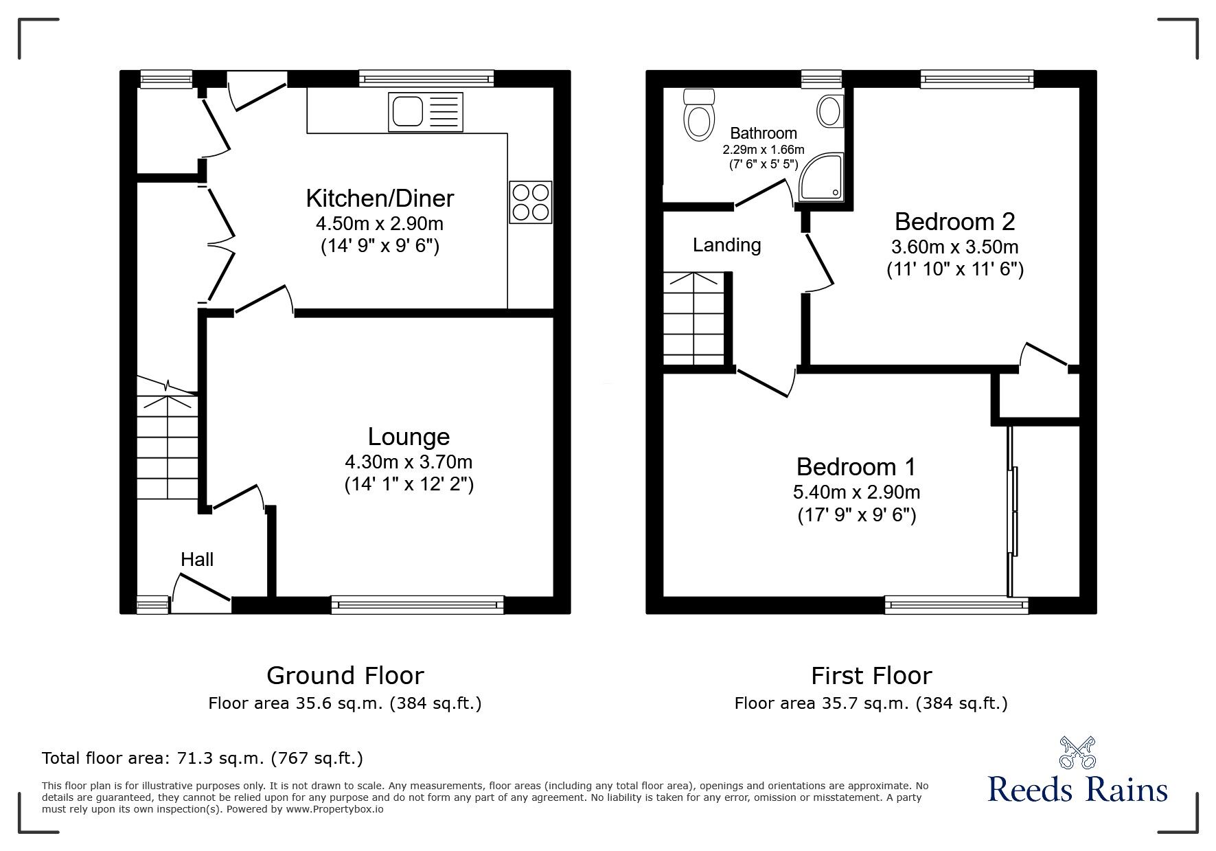 Floorplan of 2 bedroom Mid Terrace House for sale, Chetwynd Street, Stoke-on-Trent, Staffordshire, ST6
