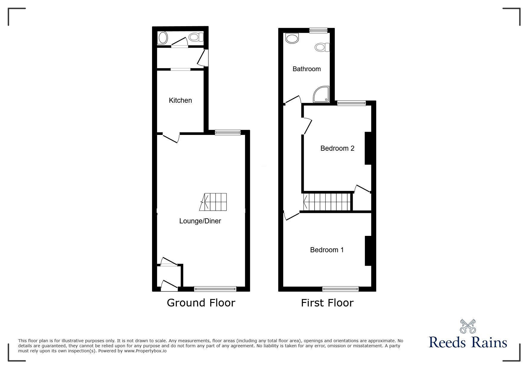 Floorplan of 2 bedroom Mid Terrace House for sale, Sandon Street, Etruria, City Of Stoke-on-trent,, ST1