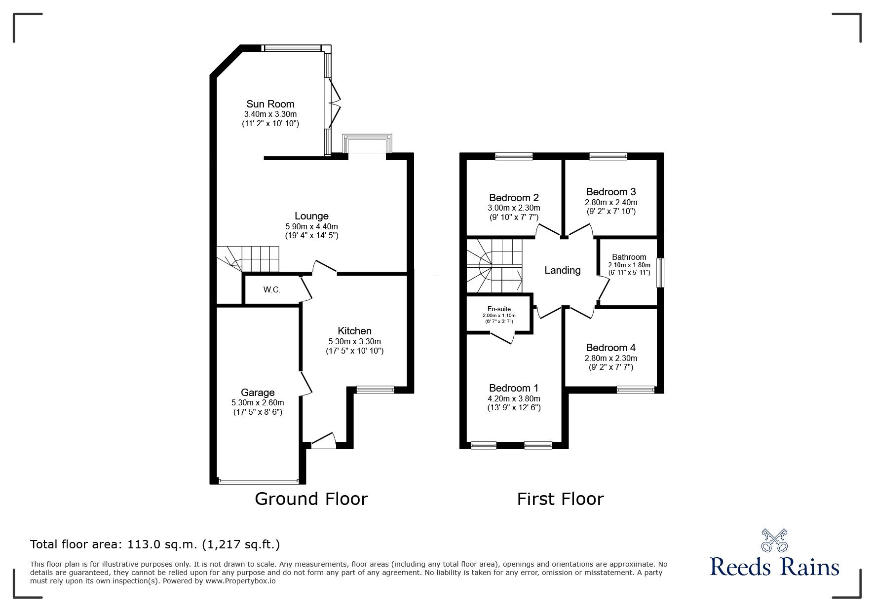 Floorplan of 4 bedroom Detached House for sale, Park View Close, Stoke-on-Trent, Staffordshire, ST3