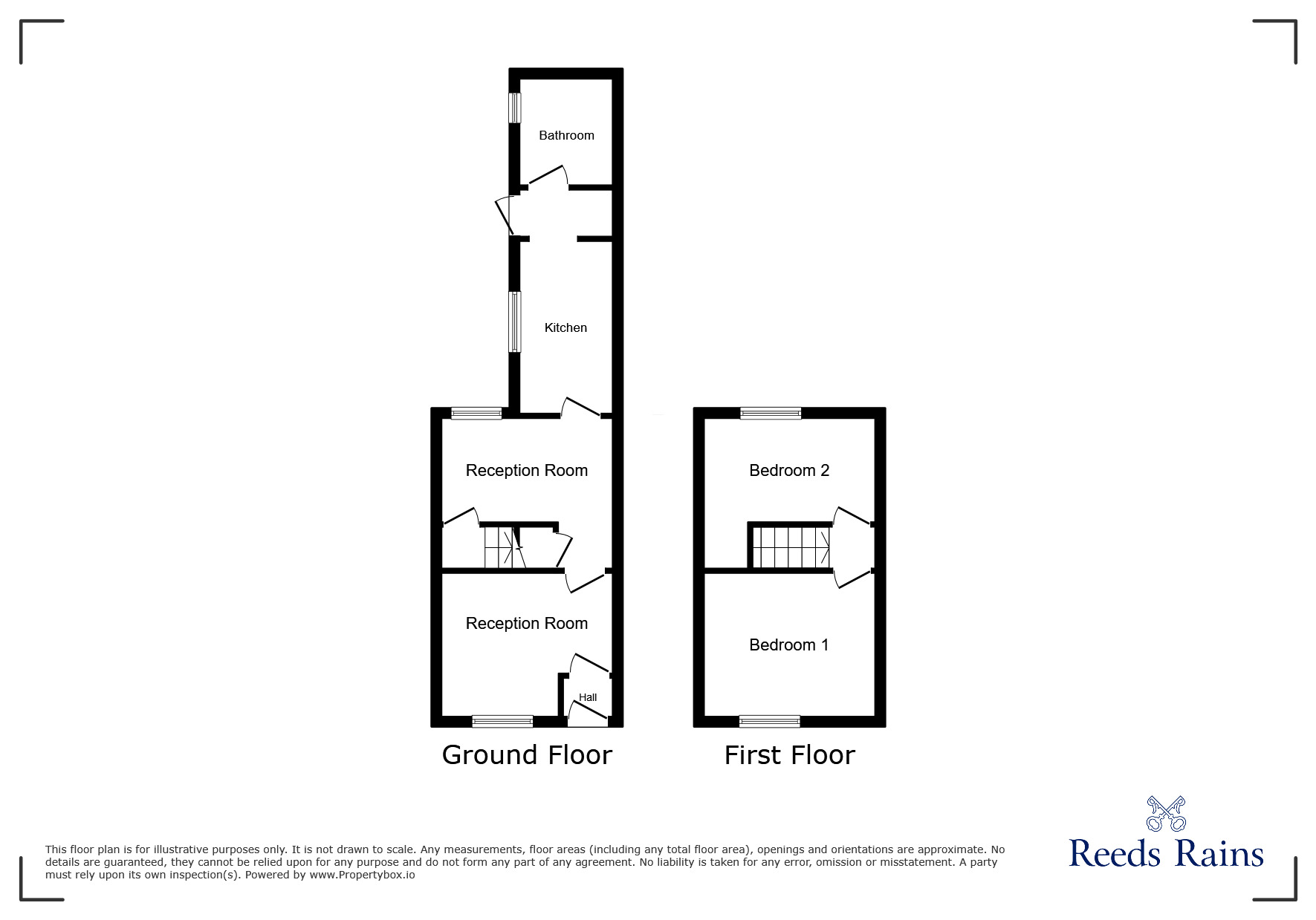 Floorplan of 2 bedroom Mid Terrace House for sale, Broom Street, Stoke-on-Trent, Staffordshire, ST1