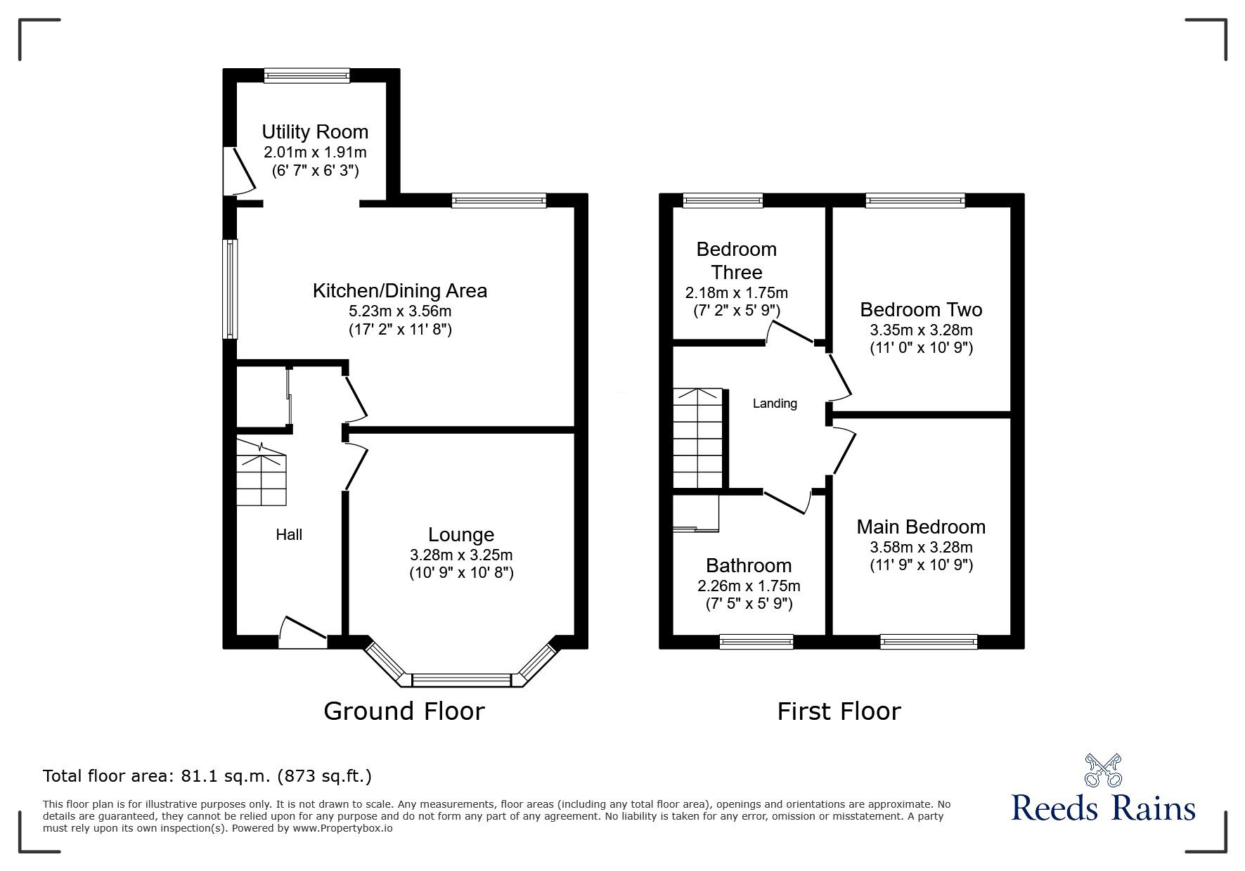 Floorplan of 3 bedroom Semi Detached House for sale, Stross Avenue, Stoke-on-Trent, Staffordshire, ST6