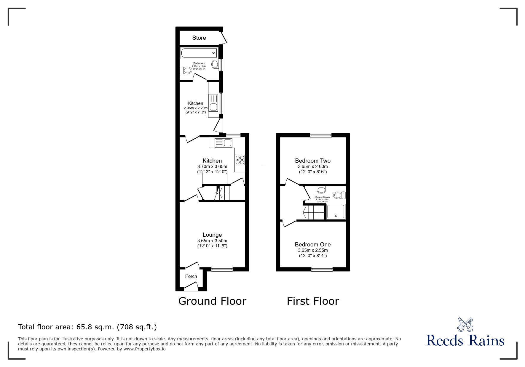 Floorplan of 2 bedroom Mid Terrace House for sale, Mellard Street, Audley, Staffordshire, ST7