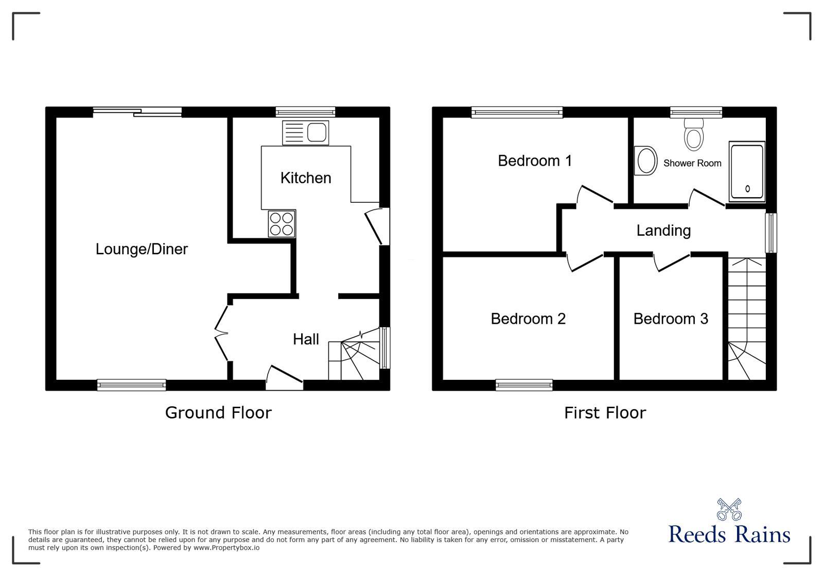 Floorplan of 3 bedroom Semi Detached House for sale, Victoria Avenue, Kidsgrove, Staffordshire, ST7