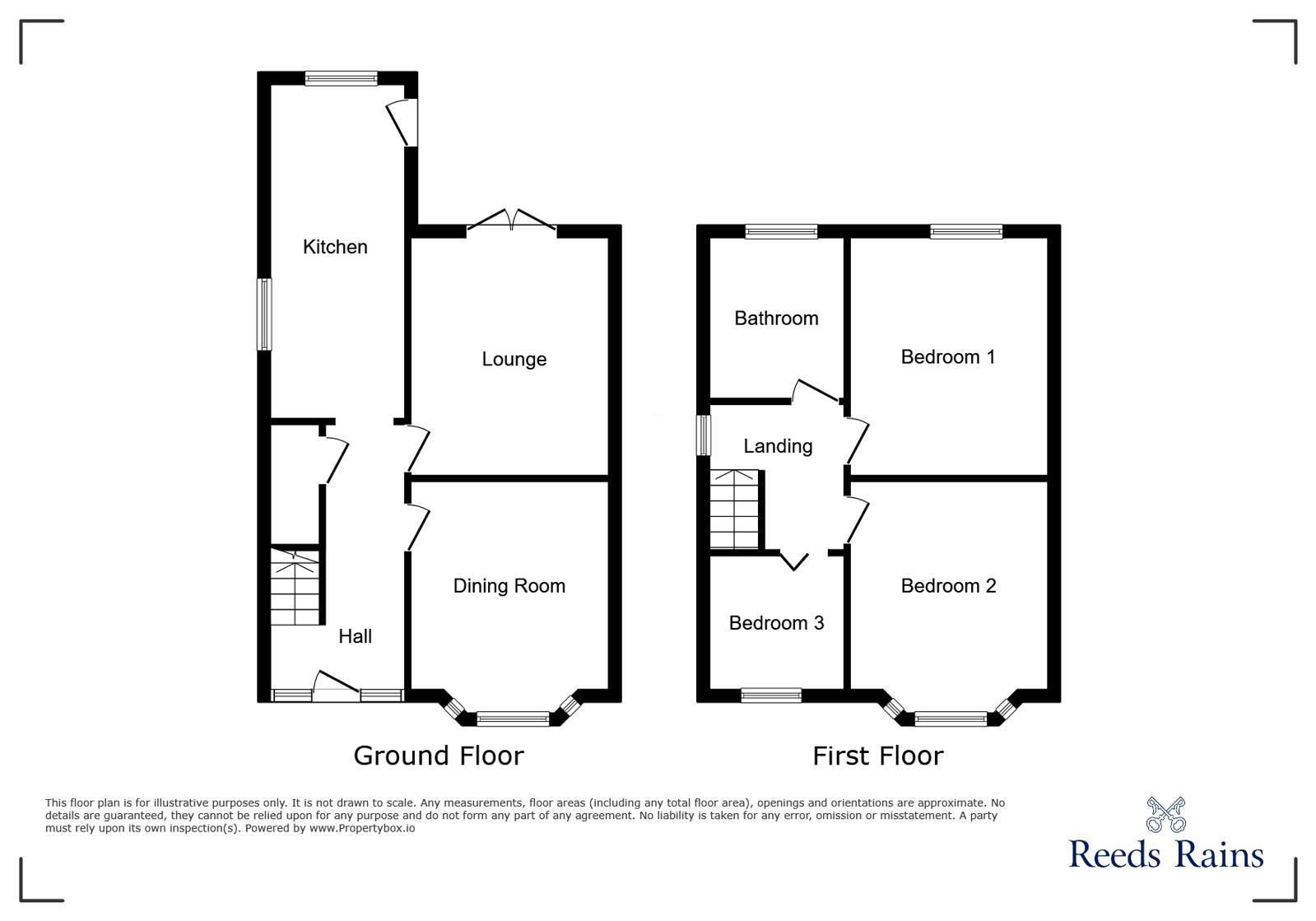 Floorplan of 3 bedroom Semi Detached House for sale, Derek Drive, Stoke-on-Trent, Staffordshire, ST1