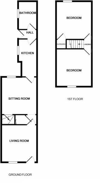 Floorplan of 2 bedroom Mid Terrace House to rent, Jervison Street, Stoke-on-Trent, Staffordshire, ST3