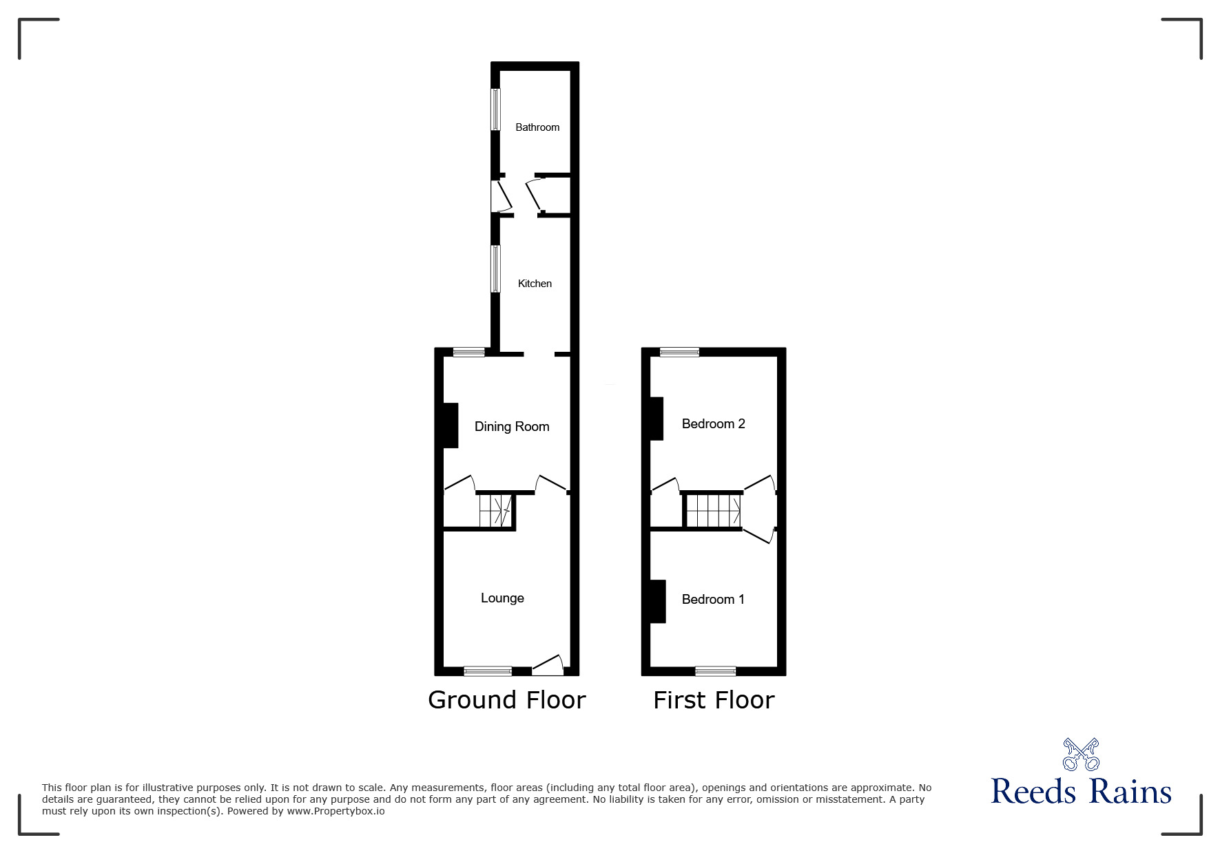 Floorplan of 2 bedroom Mid Terrace House to rent, Jervison Street, Stoke-on-Trent, Staffordshire, ST3
