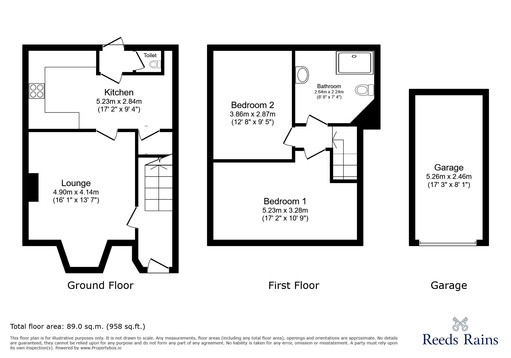 Floorplan of 2 bedroom Semi Detached House for sale, Greasley Road, Stoke-on-Trent, Staffordshire, ST2