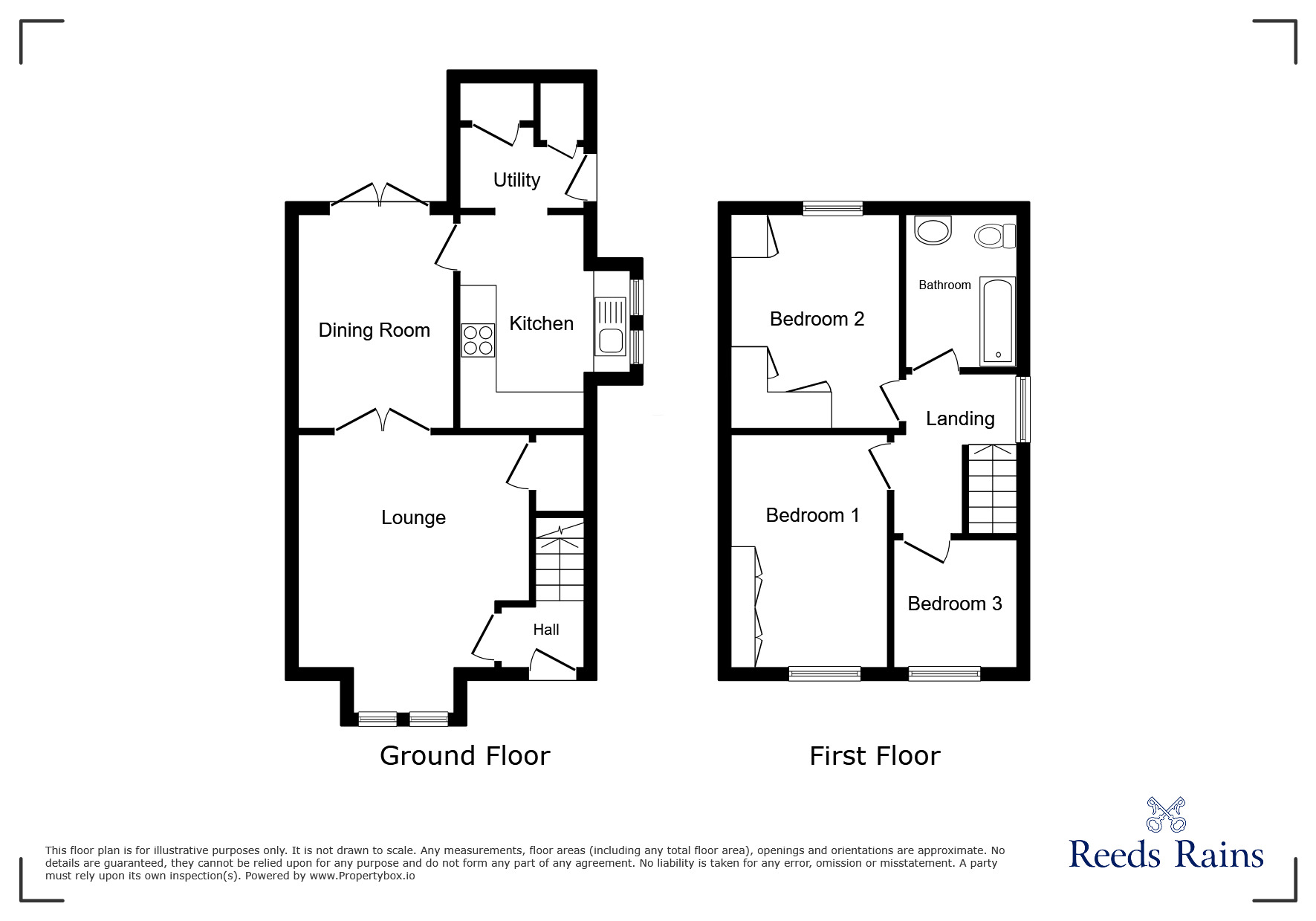 Floorplan of 3 bedroom Semi Detached House for sale, Leek Road, Stoke-on-Trent, Staffordshire, ST1