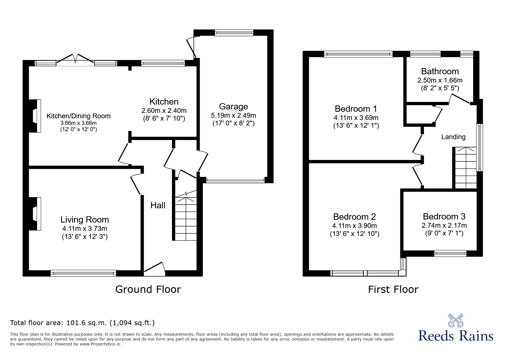 Floorplan of 3 bedroom Semi Detached House for sale, Quarry Close, Stockton Brook, Staffordshire, ST9