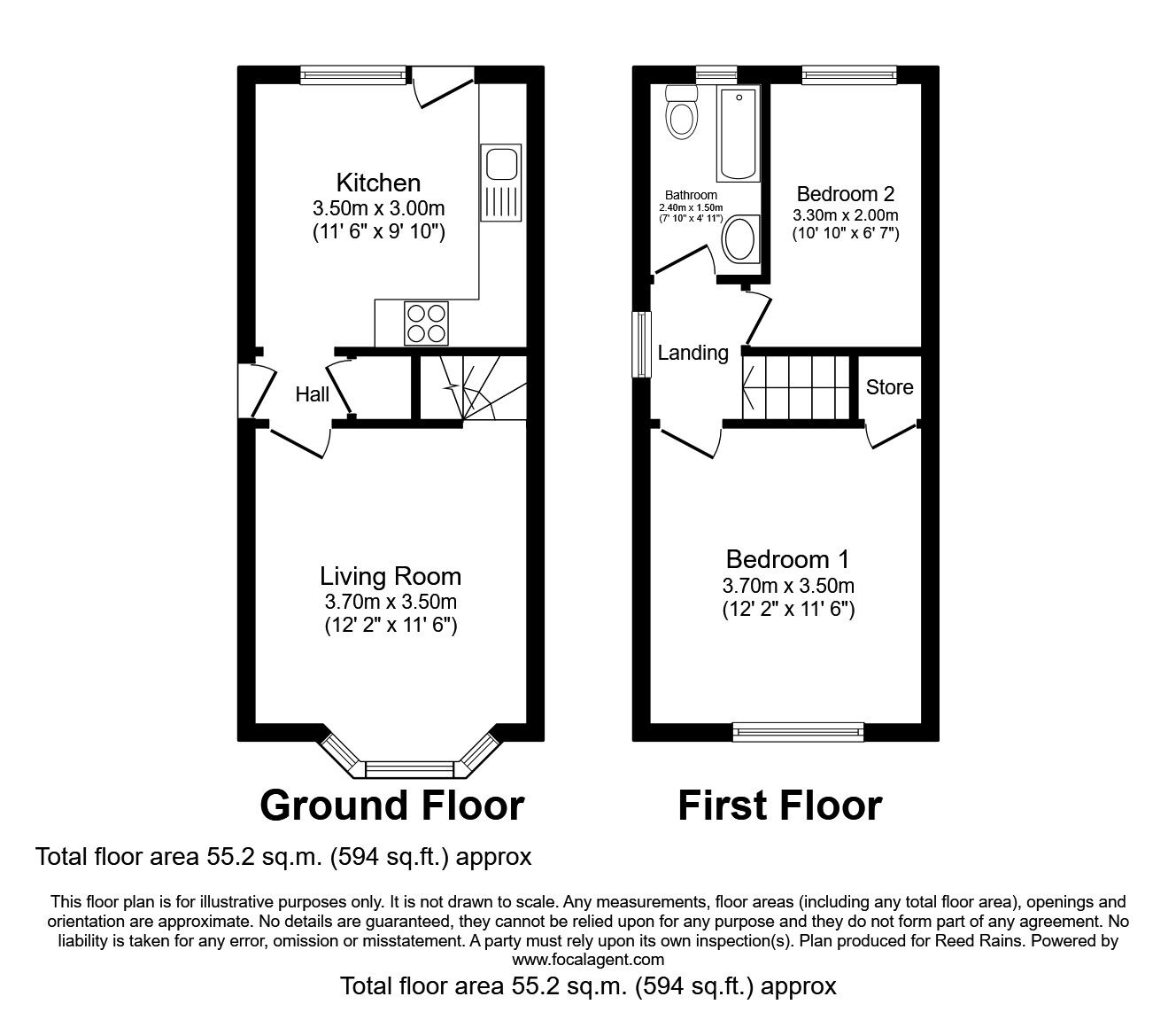 Floorplan of 2 bedroom Semi Detached House to rent, Middle Banks, Wigginton, York, YO32