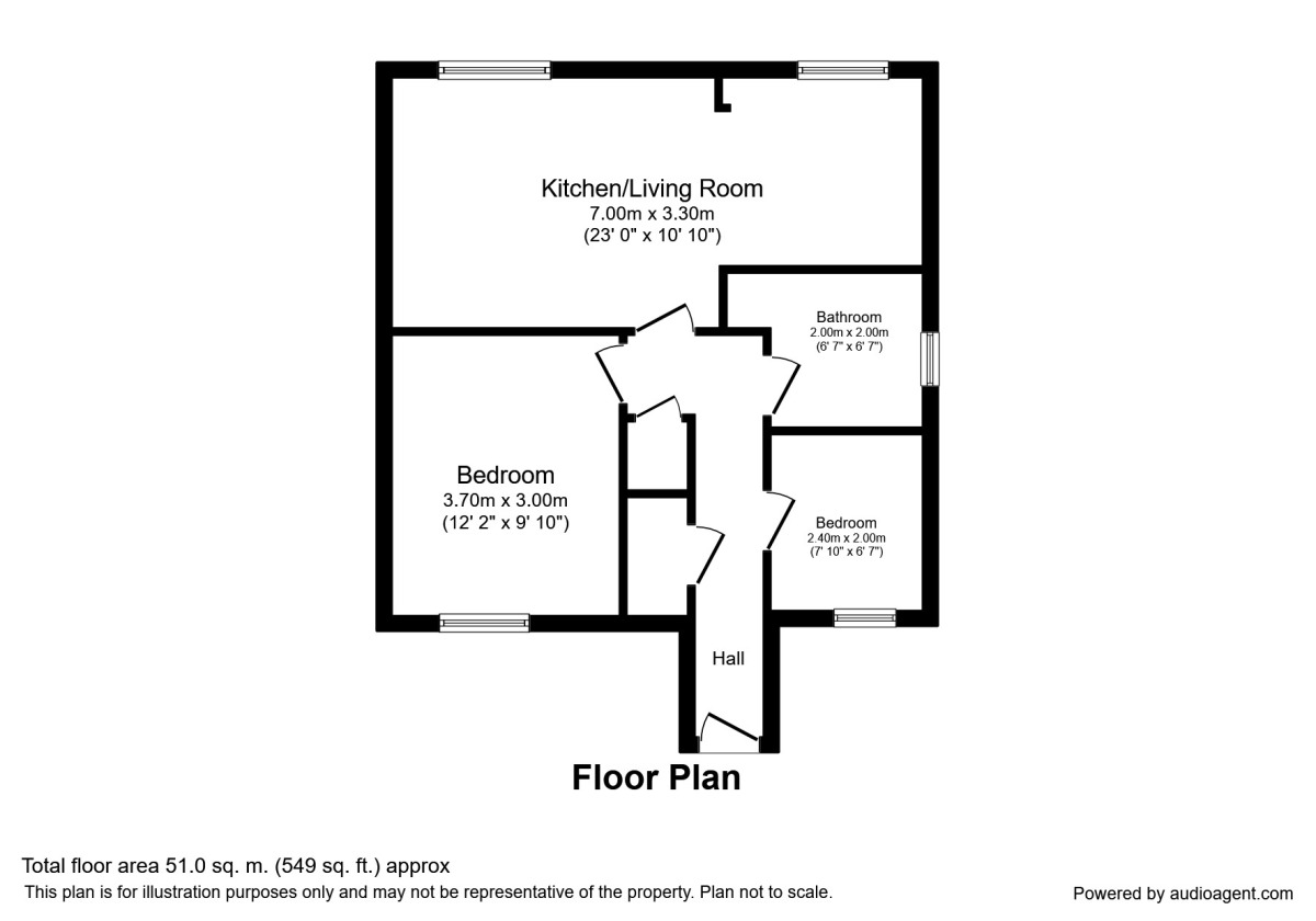 Floorplan of 2 bedroom Flat to rent, Ryemoor Road, Haxby, York, YO32