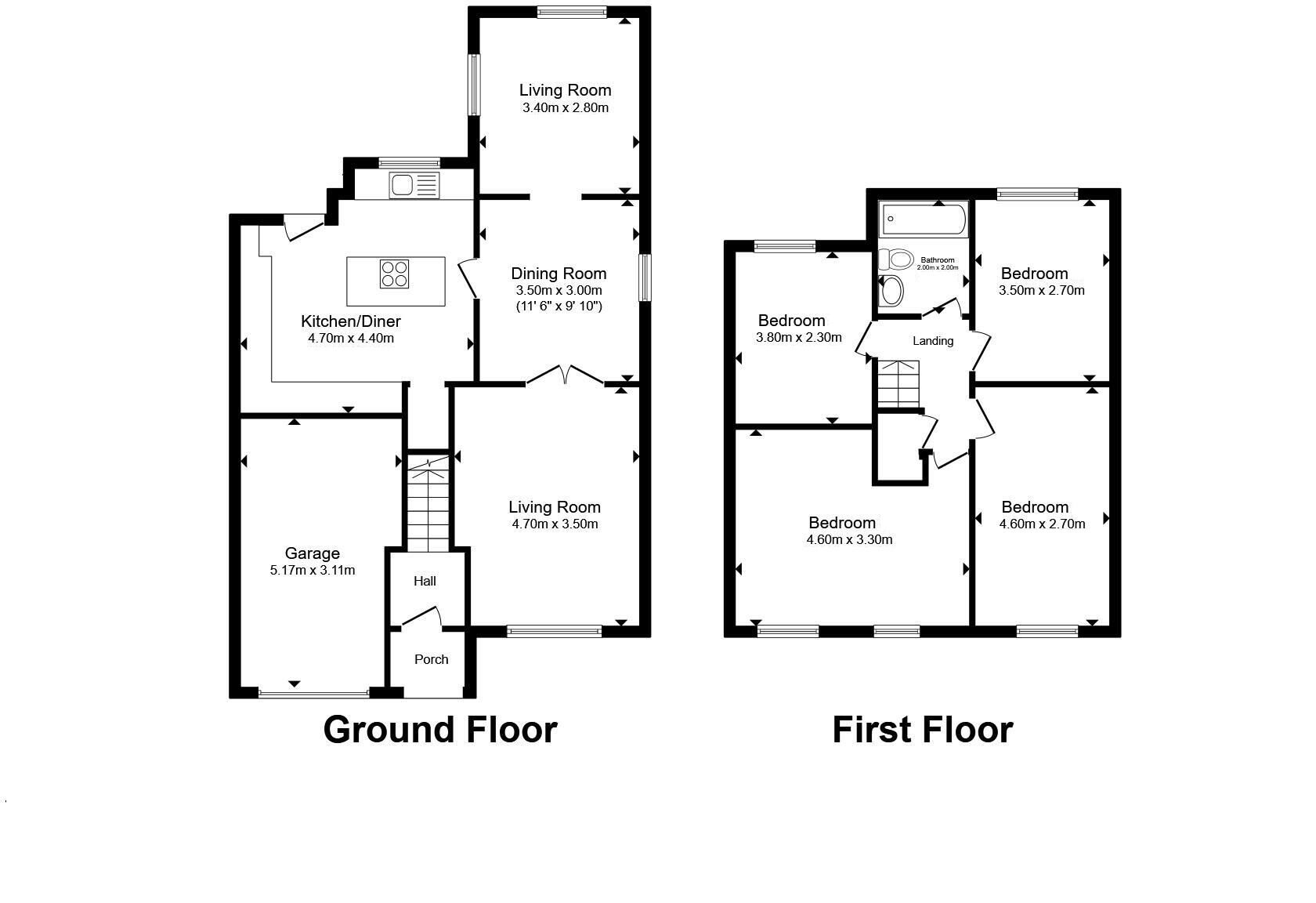 Floorplan of 4 bedroom Detached House for sale, Wheatley Drive, Haxby, North Yorkshire, YO32