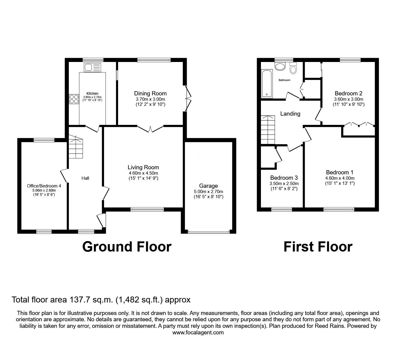 Floorplan of 3 bedroom Link Detached House for sale, Juniper Close, New Earswick, North Yorkshire, YO32