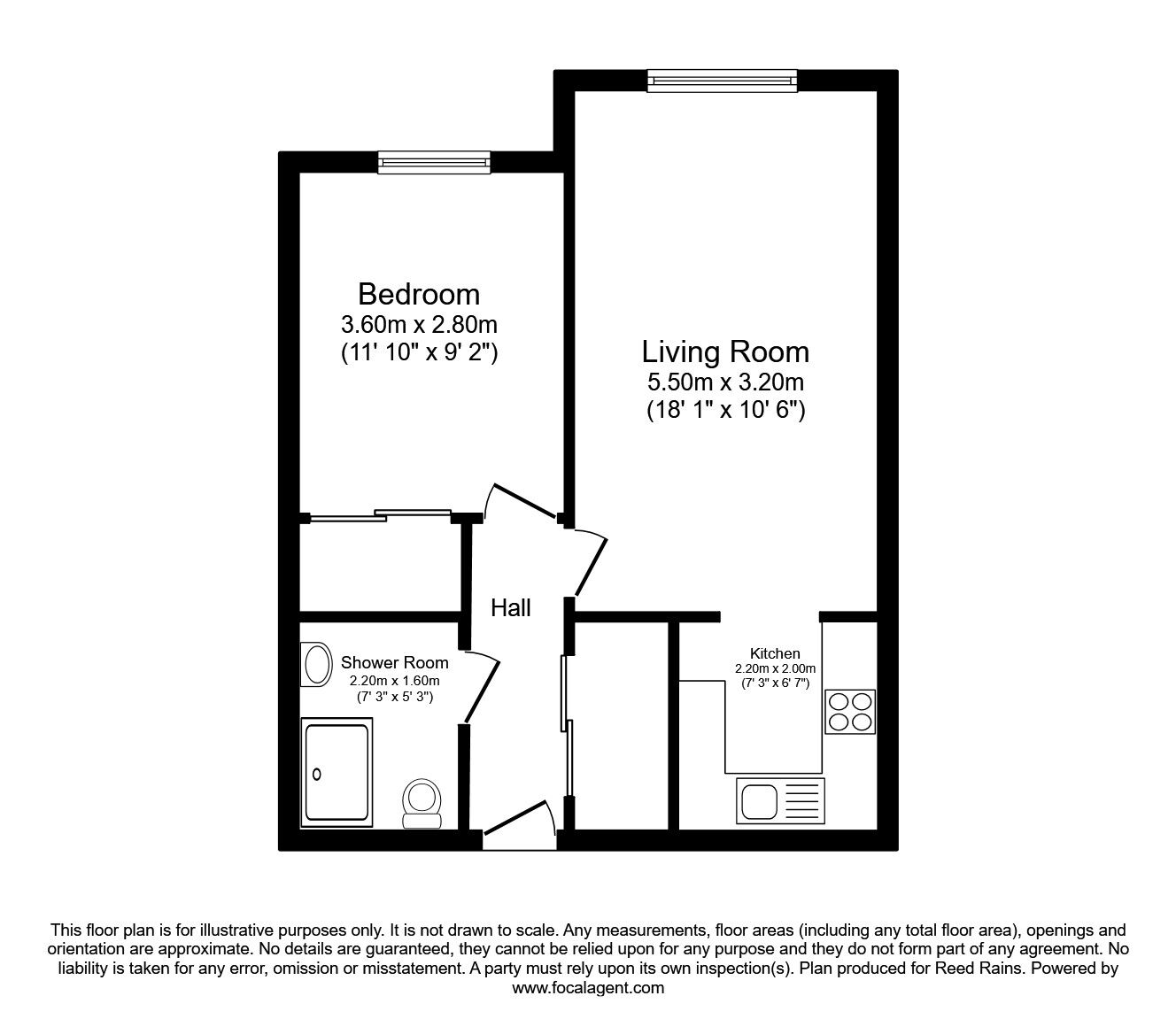 Floorplan of 1 bedroom  Flat for sale, The Village, Haxby, North Yorkshire, YO32