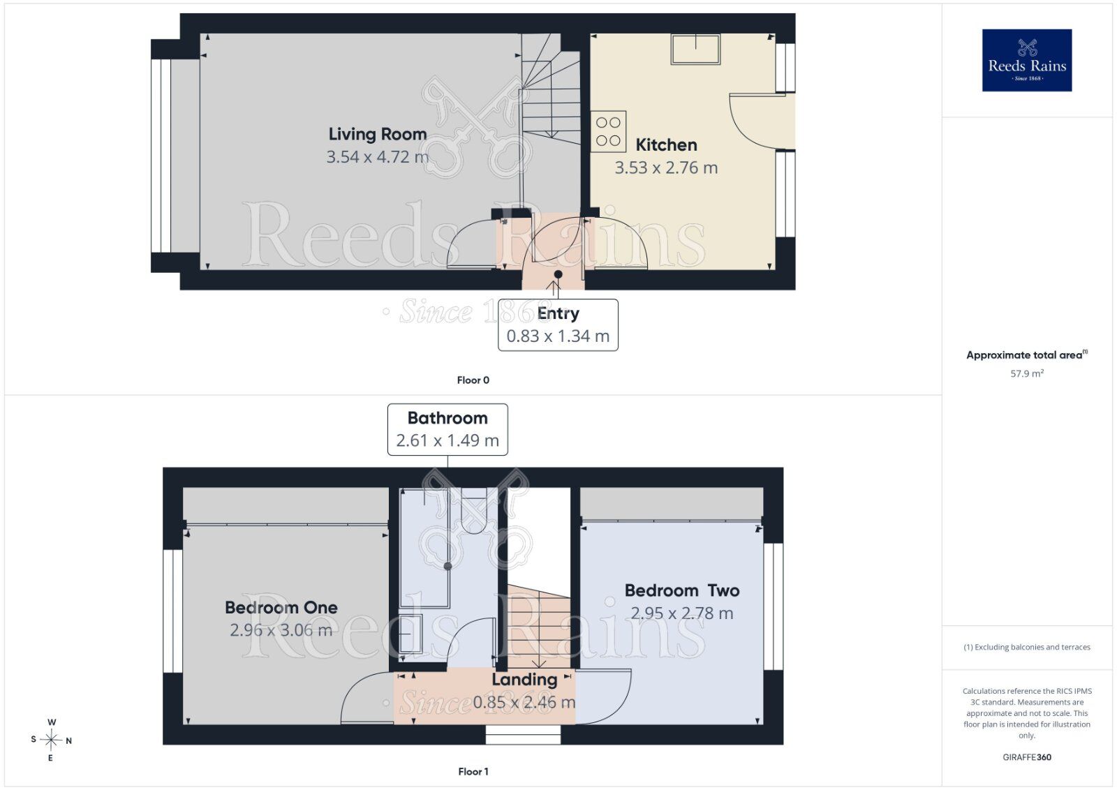 Floorplan of 2 bedroom End Terrace House for sale, Wheatfield Lane, Haxby, North Yorkshire, YO32