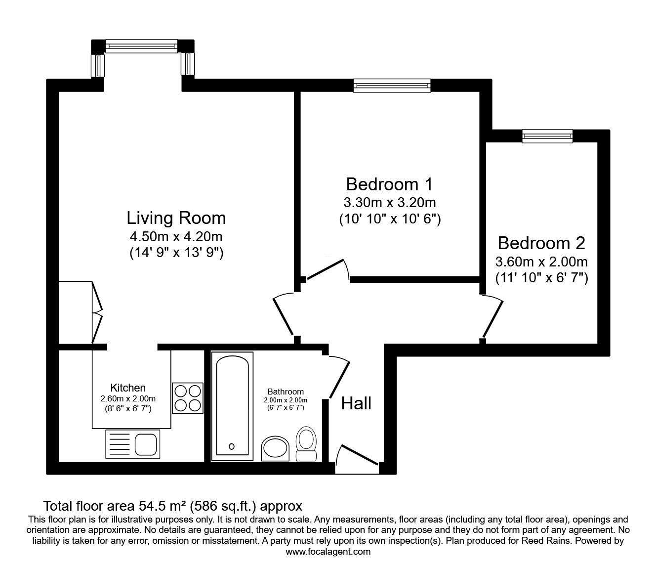 Floorplan of 2 bedroom  Flat for sale, Wyre Mews, The Village, York, YO32