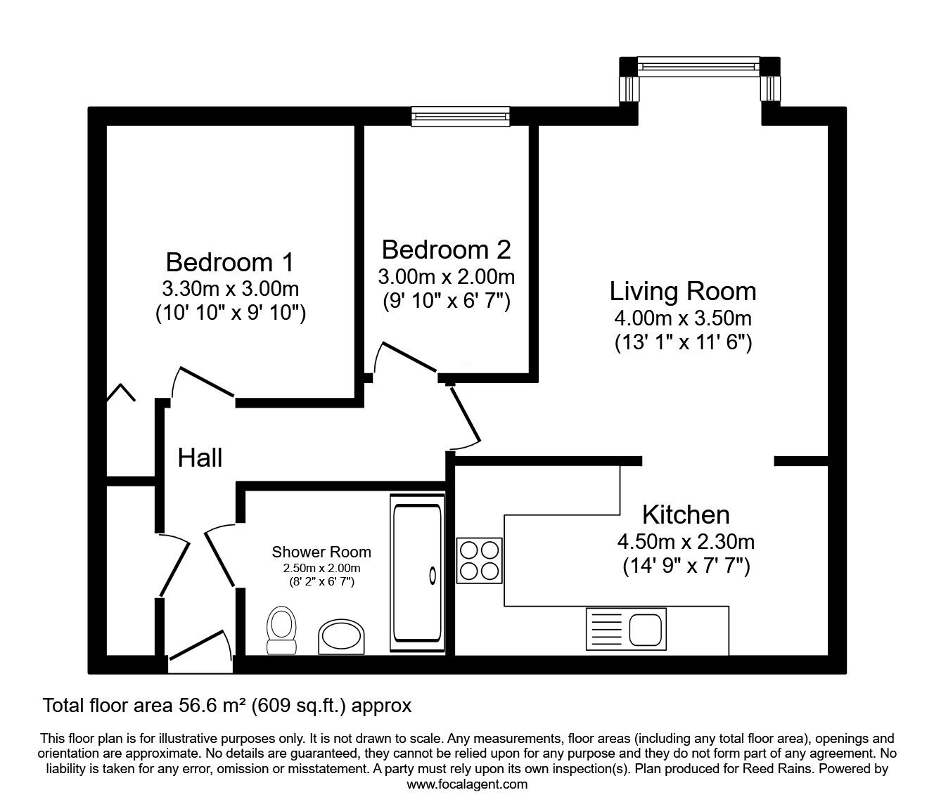 Floorplan of 2 bedroom  Flat for sale, St. Marys Mews, Greenshaw Drive, York, YO32