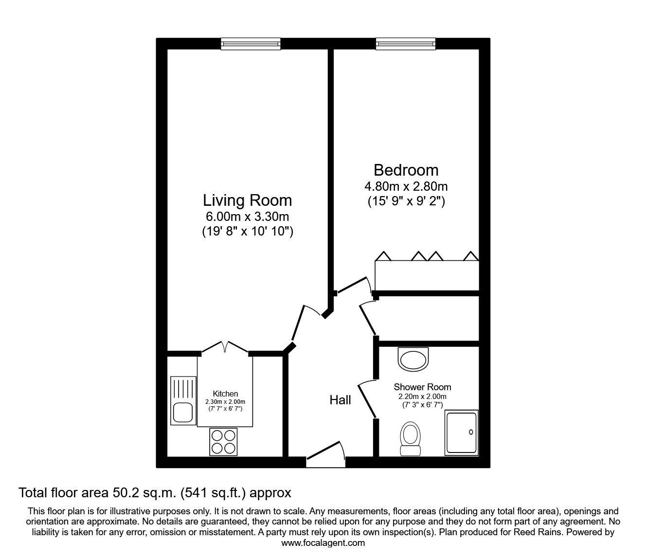 Floorplan of 1 bedroom  Flat for sale, The Village, Wigginton, North Yorkshire, YO32